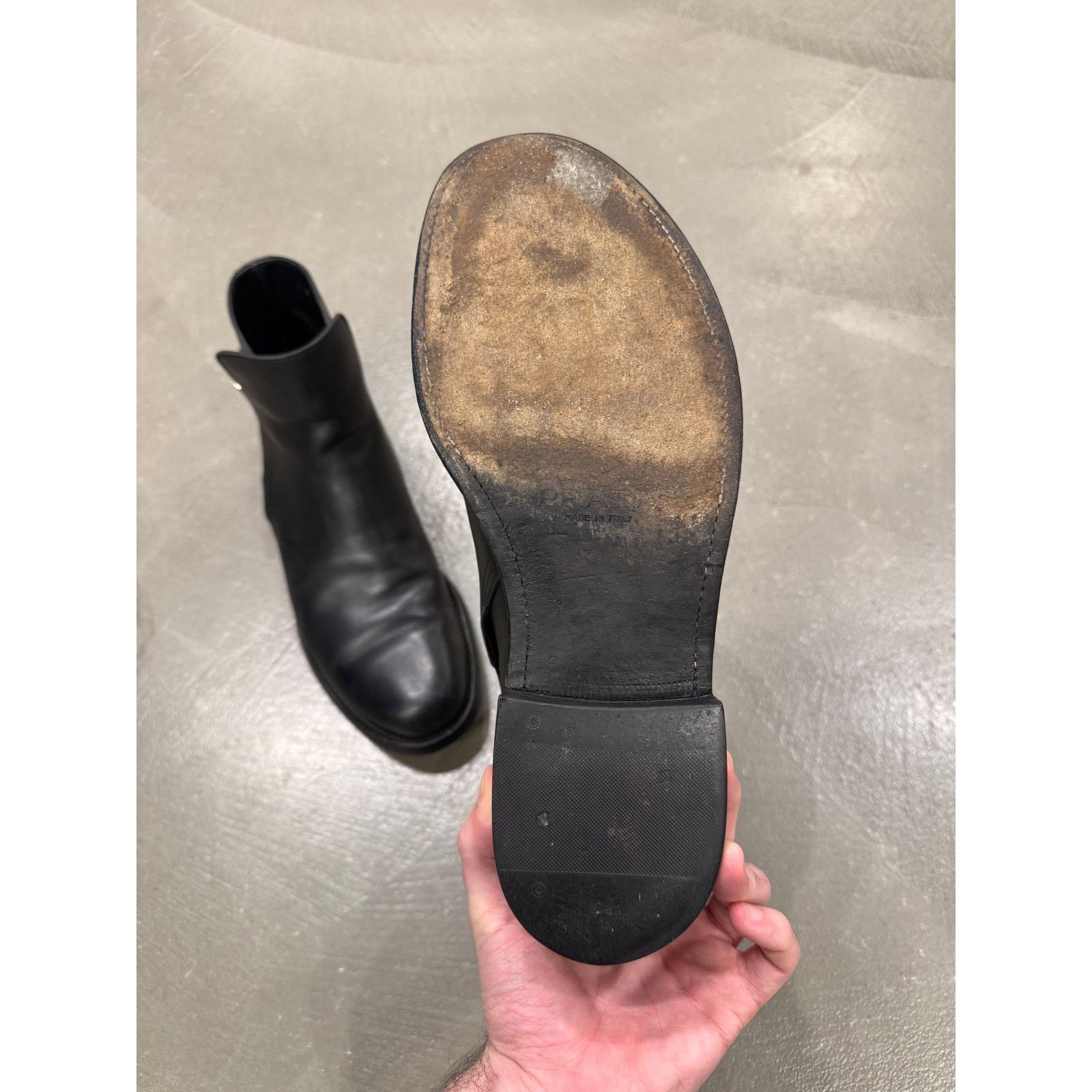 Prada 2000s Prada leather moto boots Size US 12 / IT 42 - 8 Thumbnail