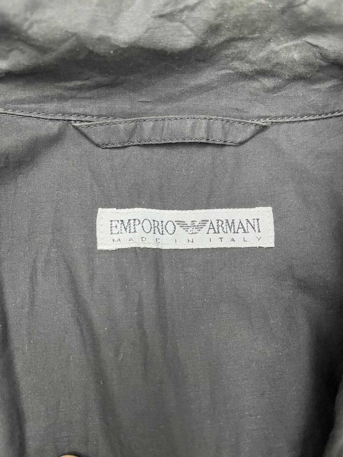 Designer × Emporio Armani × Vintage STEALS🔥EMPORIO ARMANI WINDCOAT WAXED COTTON Size US M / EU 48-50 / 2 - 8 Thumbnail