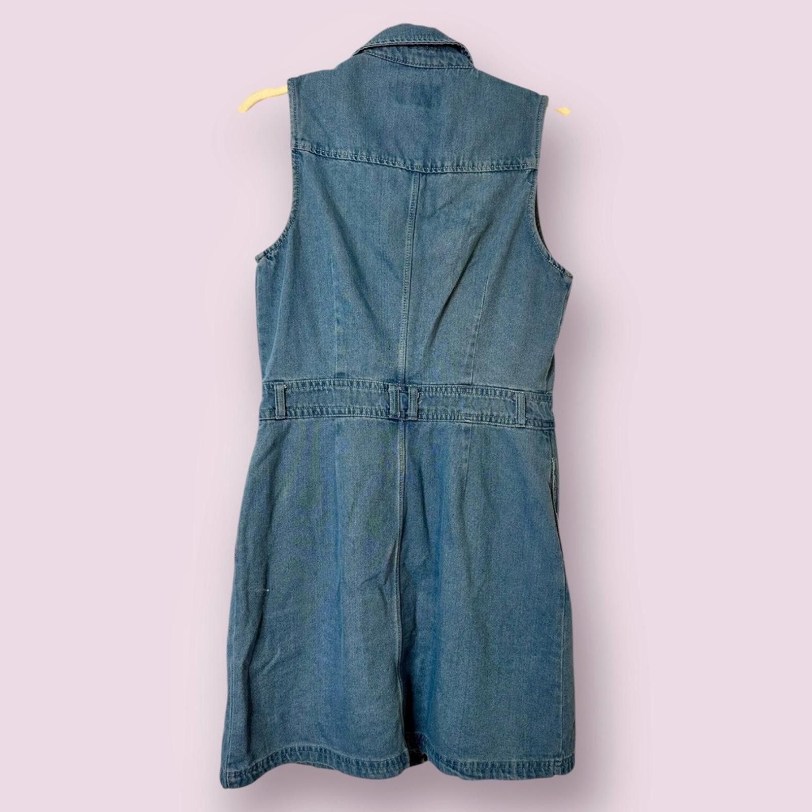 Designer Velvet Heart Denim Dress Size S / US 4 / IT 40 - 4 Thumbnail