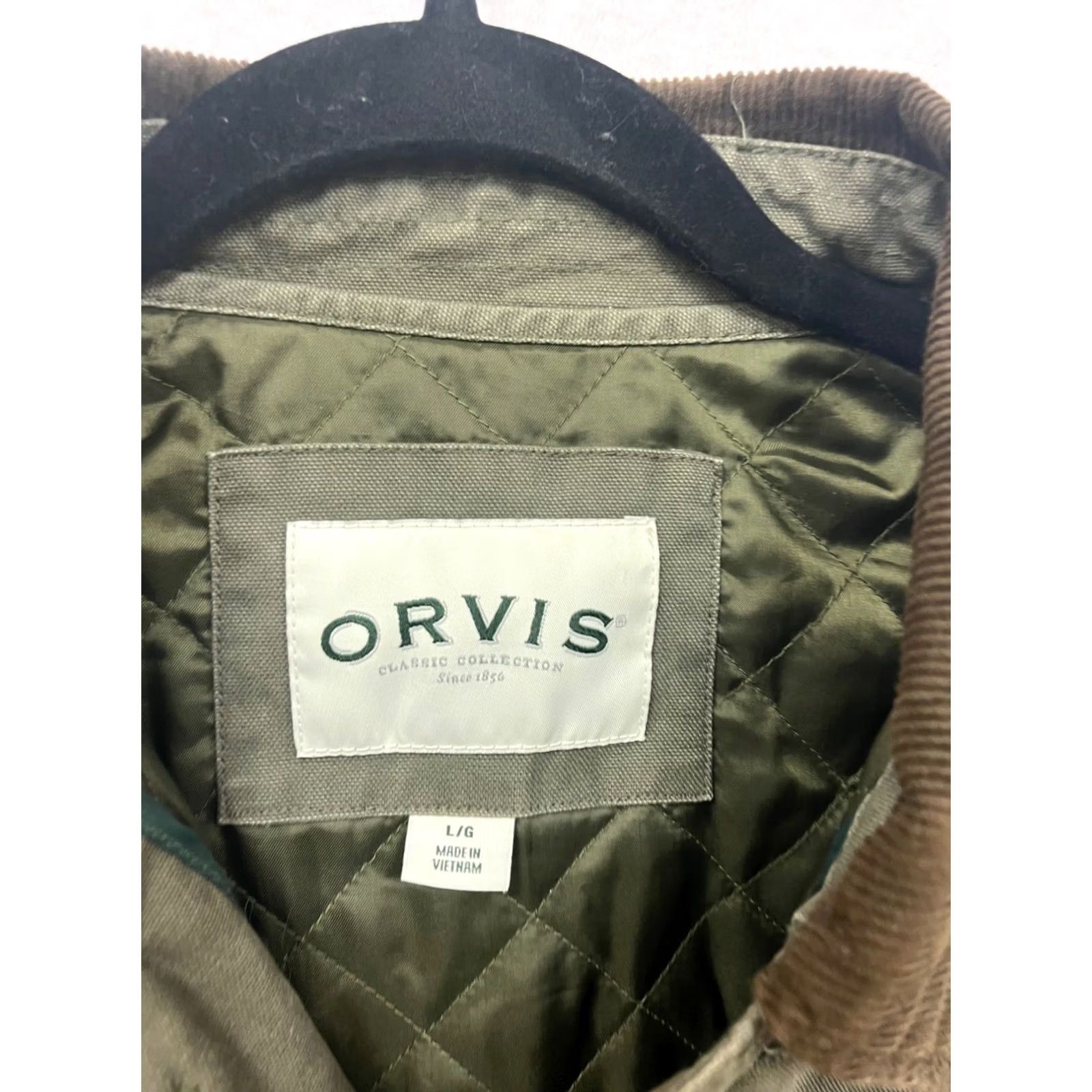 Orvis Orvis Jacket Corduroy Collar Olive Quilted Mens L Cotton Polyester Coat/Field Coat Size US L / EU 52-54 / 3 - 3 Thumbnail
