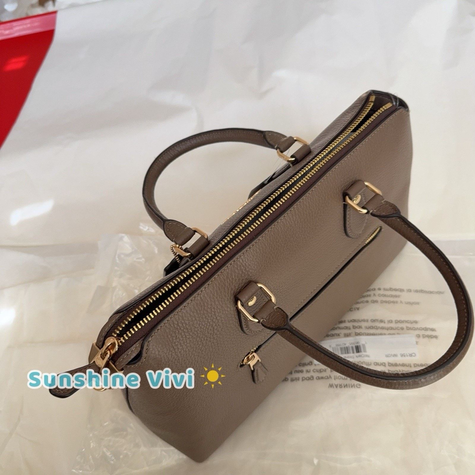 Coach NWT COACH Georgia Satchel leather CR156 Gold/Deep Blue Size ONE SIZE - 3 Thumbnail
