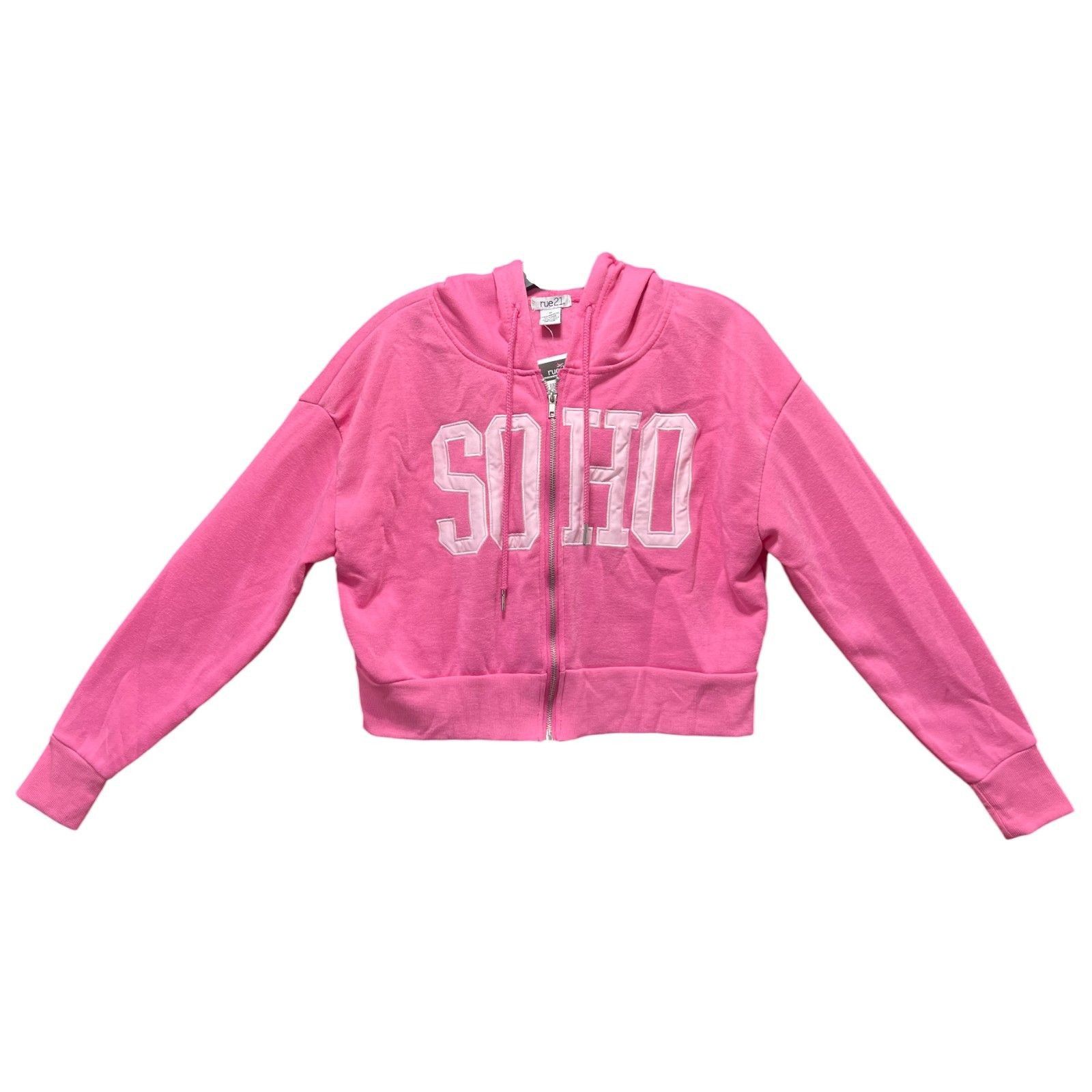 rue21 Rue 21 - Women's Long Sleeve Hooded Sweatshirt - Pink - Medi Size M / US 6-8 / IT 42-44 - 1 Thumbnail