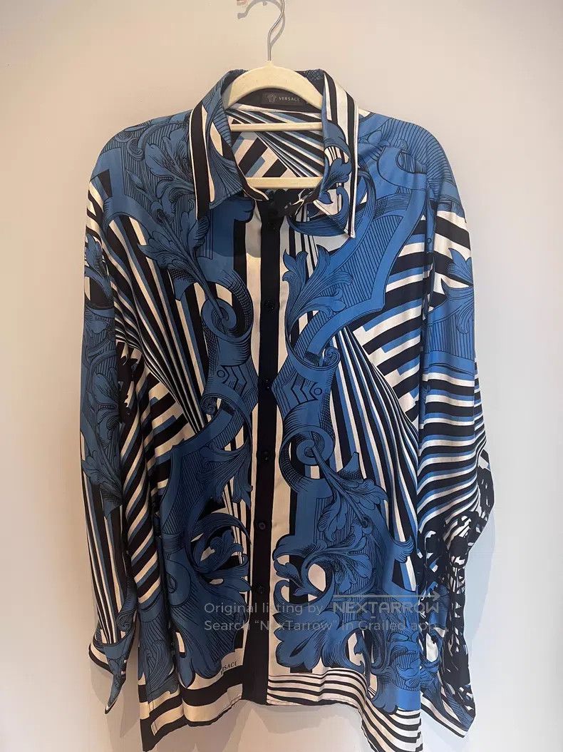 Versace Versace Mulberry silk print long-sleeved shirt Size US XS / EU 42 / 0 - 1 Thumbnail