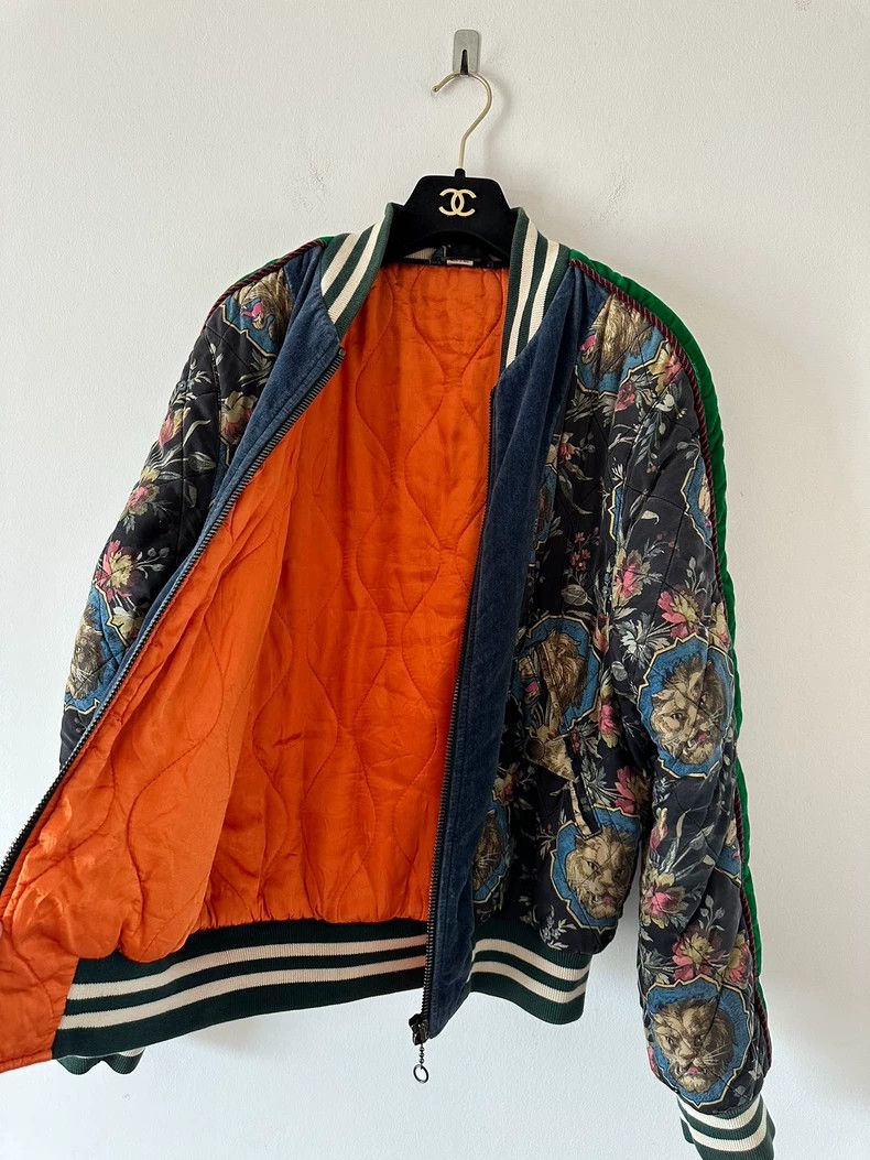 Gucci Gucci Full-printed lion petal logo pilot cotton jacket 2501 Size US S / EU 44-46 / 1 - 4 Thumbnail