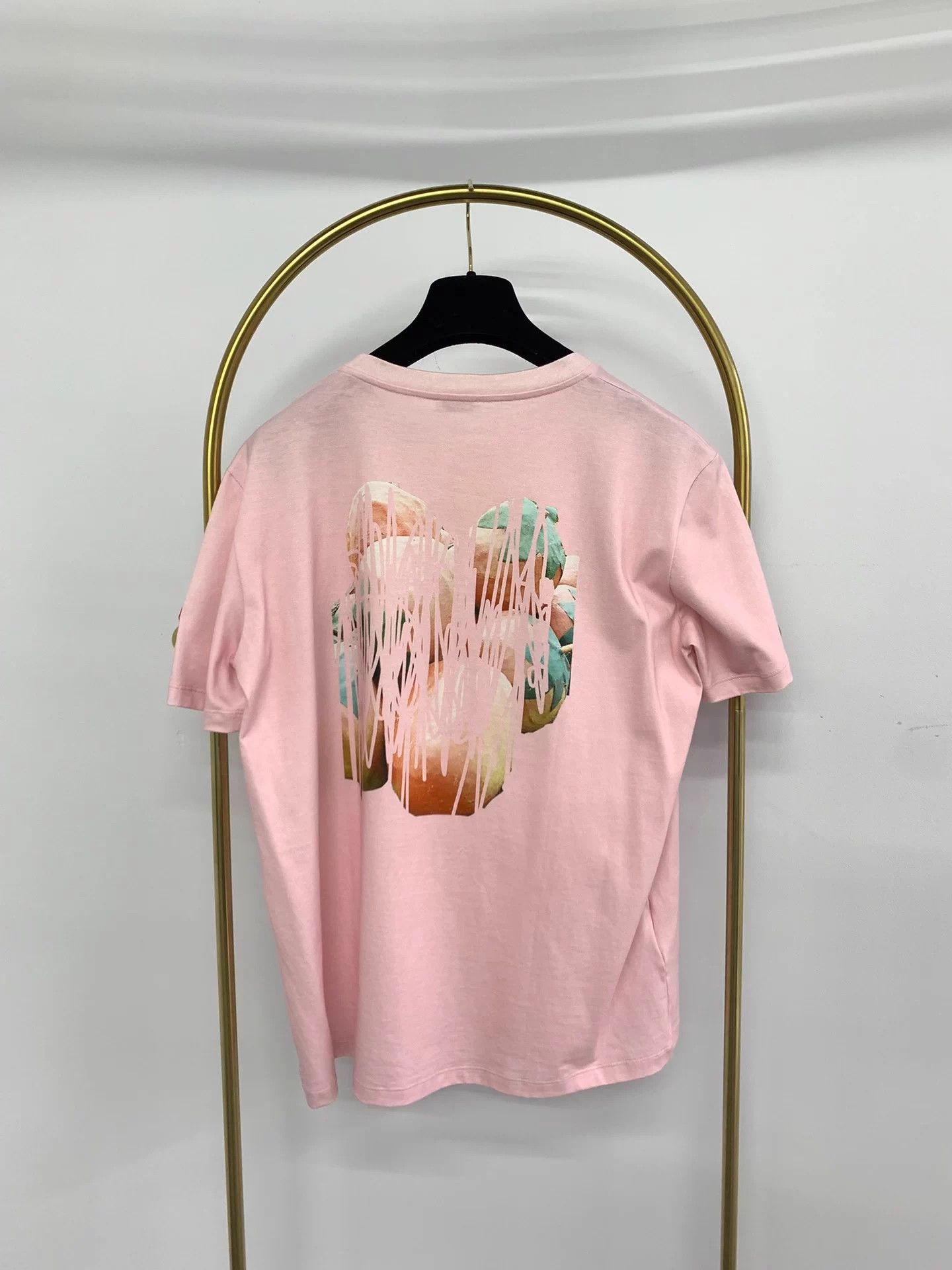Miu Miu MIU MIU Pink Letter Print Short Sleeve Tee Size XL / US 12-14 / IT 48-50 - 2 Thumbnail