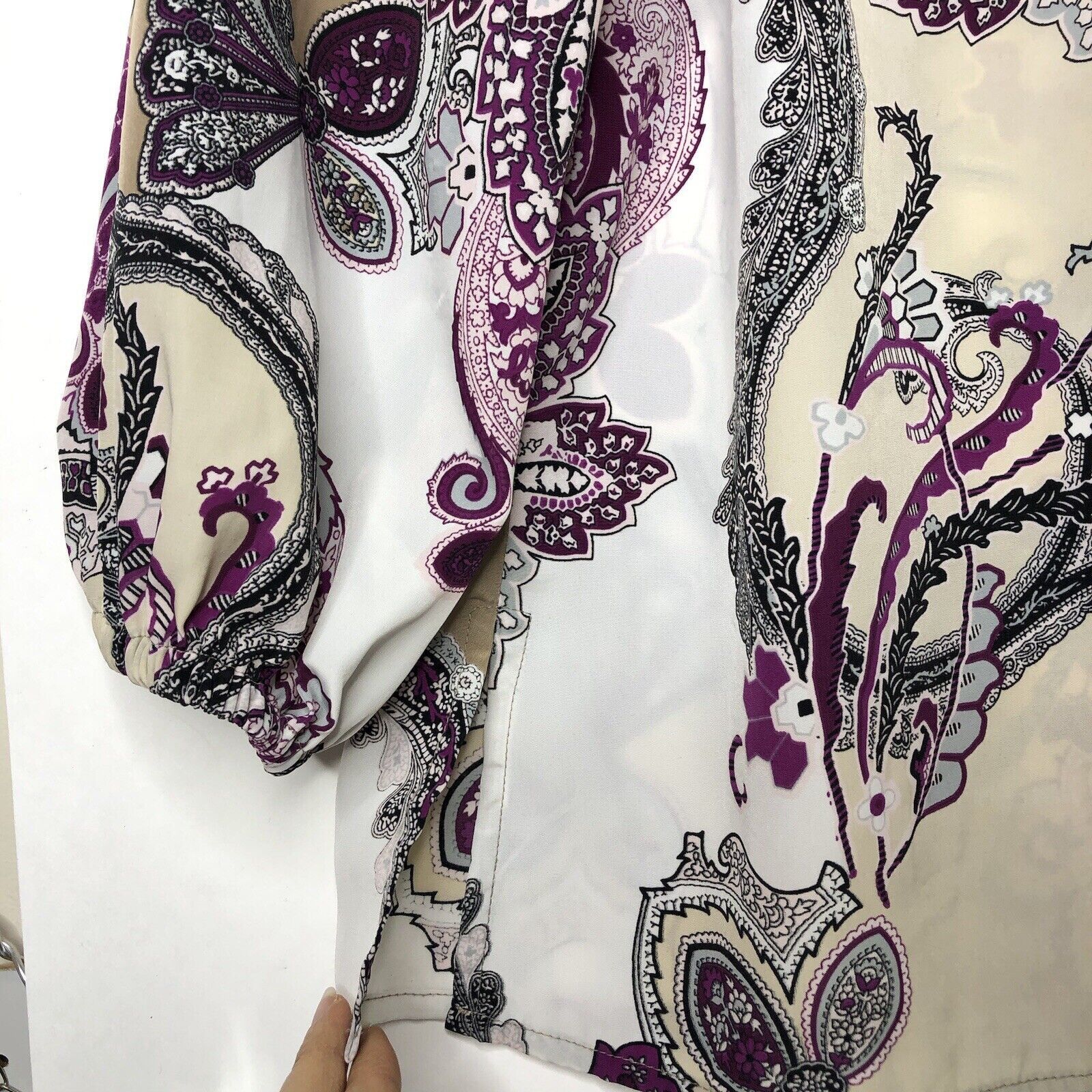 Other Dana Buchman Top Paisley Blouse Size M Henley 3/4 Size M / US 6-8 / IT 42-44 - 2 Thumbnail