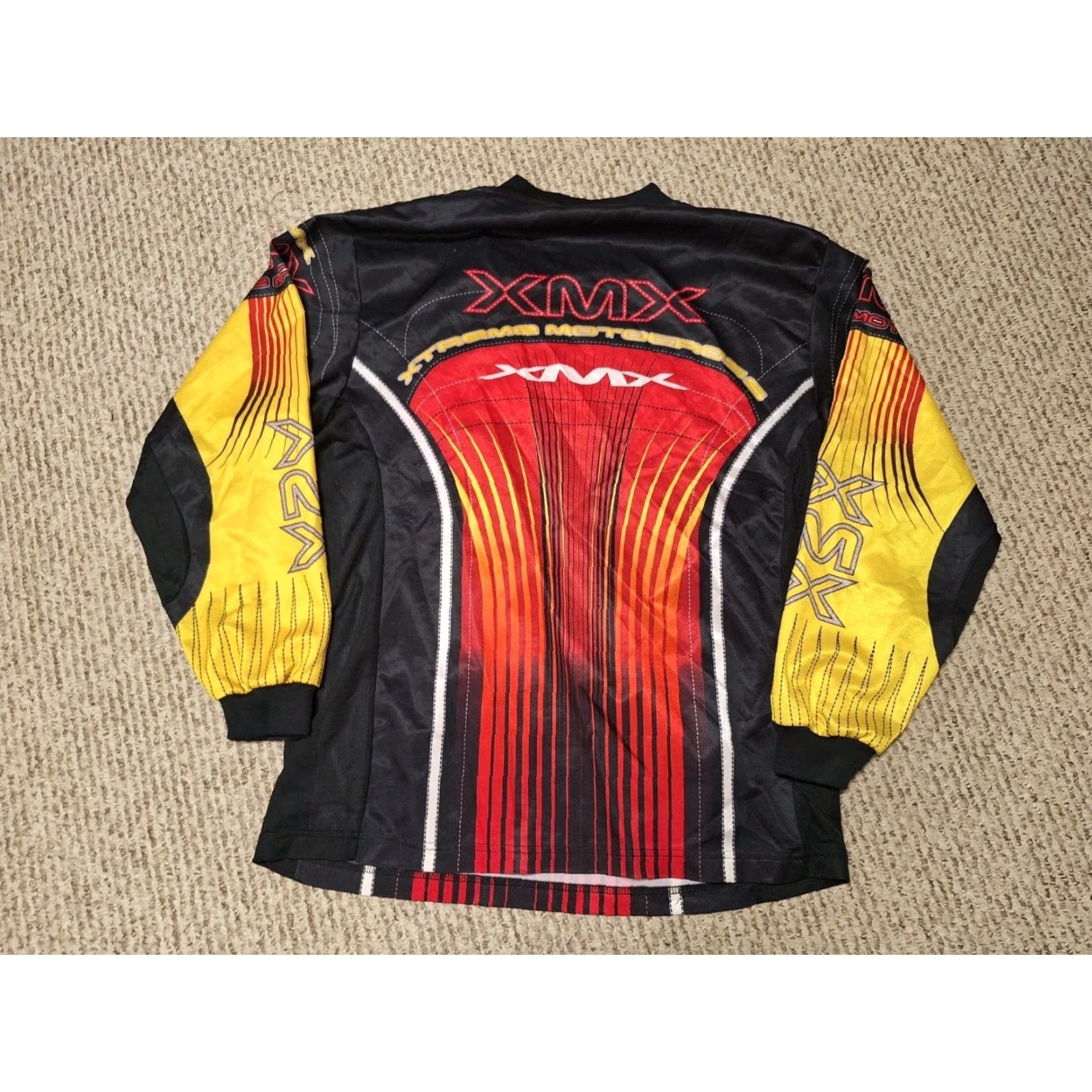 Vintage XMX Xtreme Motocross Jersey Shirt L/XL Red Black Yellow MX Racing Shirt Mens Long Sleeve Pullover Jersey Breathable Lightweight Size US L / EU 52-54 / 3 - 6 Thumbnail