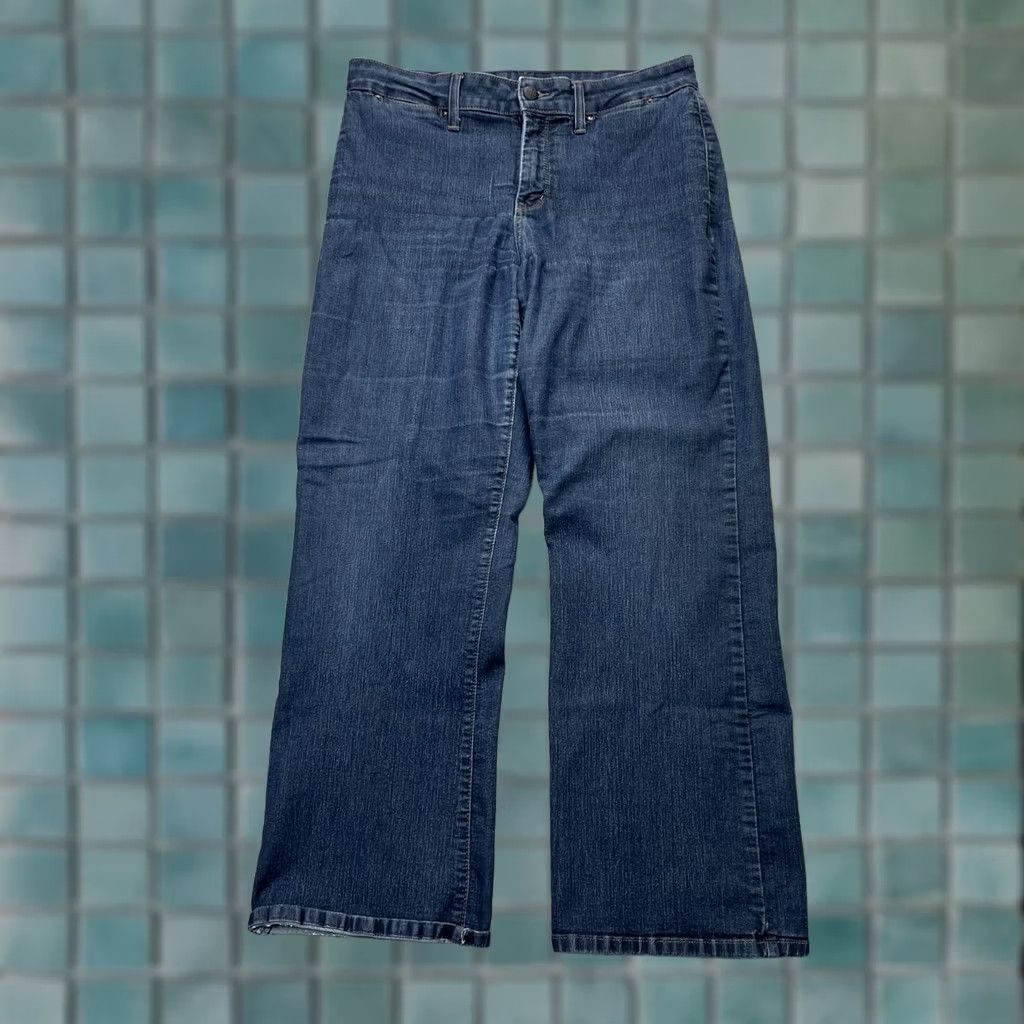 NYDJ NYDJ Jeans Womens 12P Blue Straight Leg Denim Cotton Stretch 5-Pocket Zipper Button City Preppy Modern Fit Womens Size 30" / US 8 / IT 44 - 1 Thumbnail