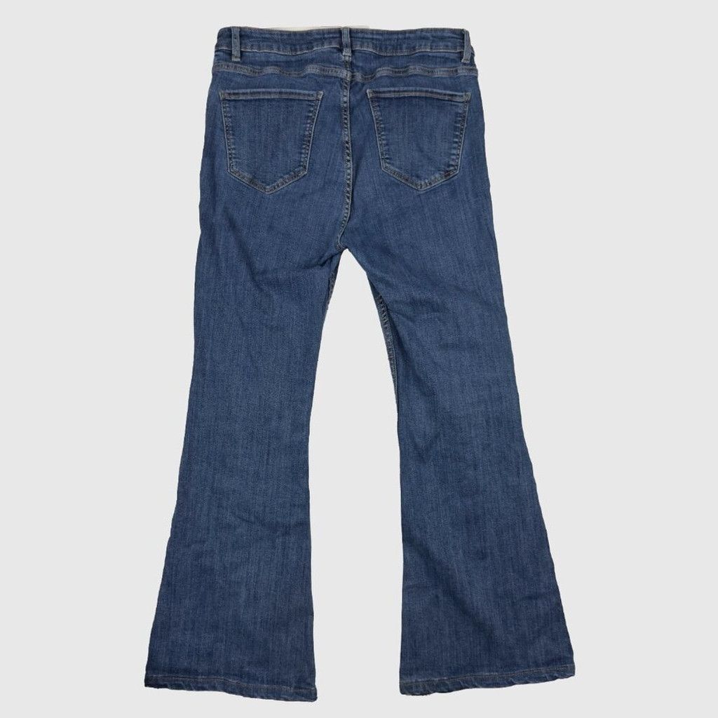 Mango MNG Mango Flare High Rise Stretch Blue Wash Jeans Size 30 Size 29" - 3 Thumbnail