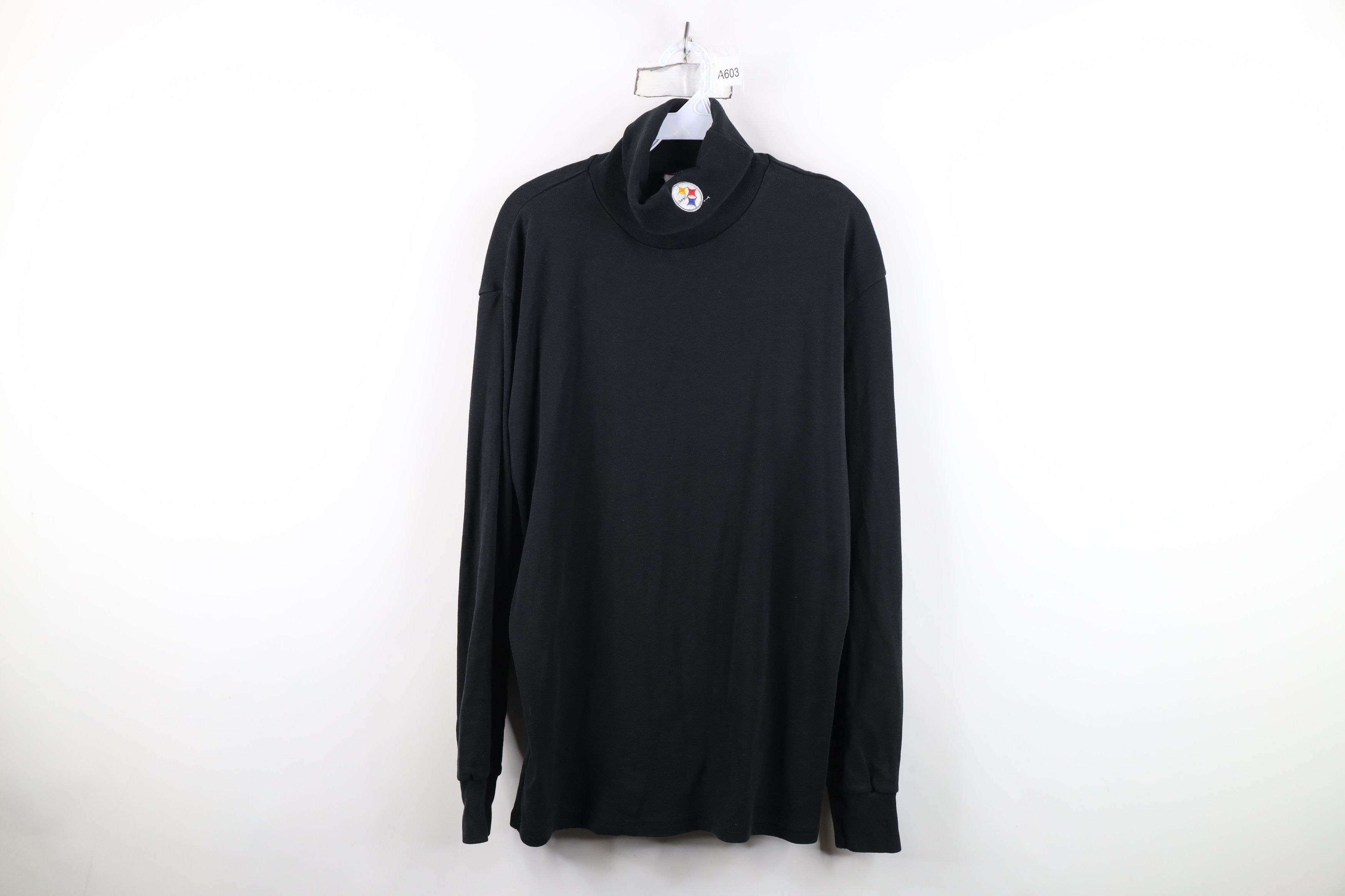 Majestic Vintage 90s Majestic Pittsburgh Football Turtleneck T-Shirt Size US XL / EU 56 / 4 - 1 Thumbnail