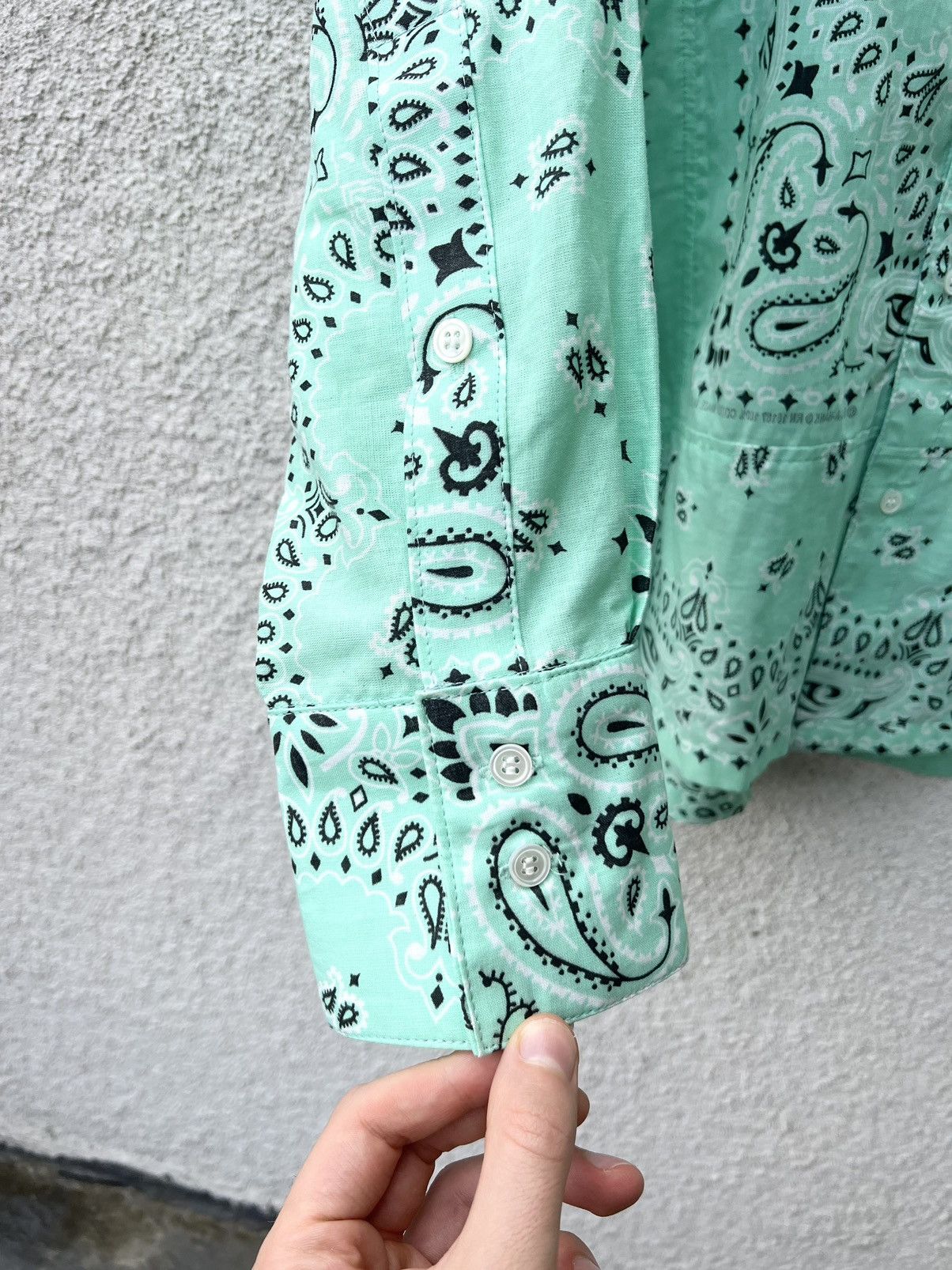 Highsnobiety × Japanese Brand × Takahiromiyashita The Soloist. Miyagihidetaka x Highsnobiety Bandana Shirt in Mint Size US M / EU 48-50 / 2 - 4 Thumbnail