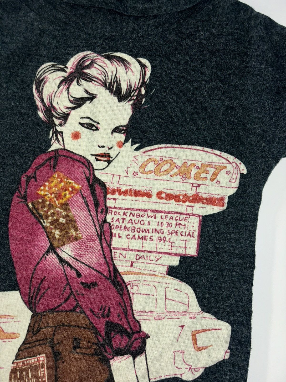 Designer × Vintage Vintage printed knit tee mini sweater Size M / US 6-8 / IT 42-44 - 4 Thumbnail