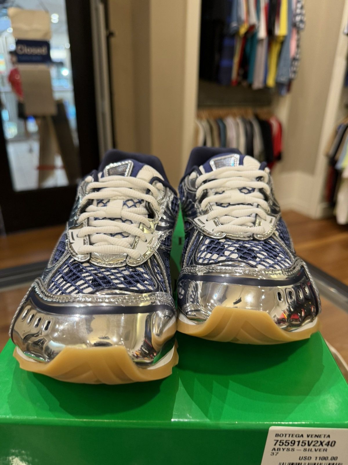 Bottega Veneta Bottega Veneta Orbit Sneakers - Abyss Silver Size US 5.5 / EU 38 - 5 Thumbnail