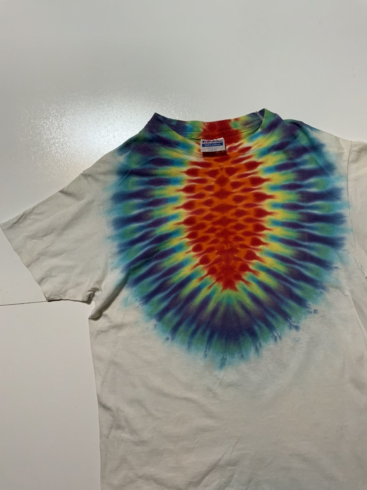 Vintage Vintage 80s Tie Dye Psychedelic Single Stitch S/S T-Shirt Size US L / EU 52-54 / 3 - 3 Thumbnail