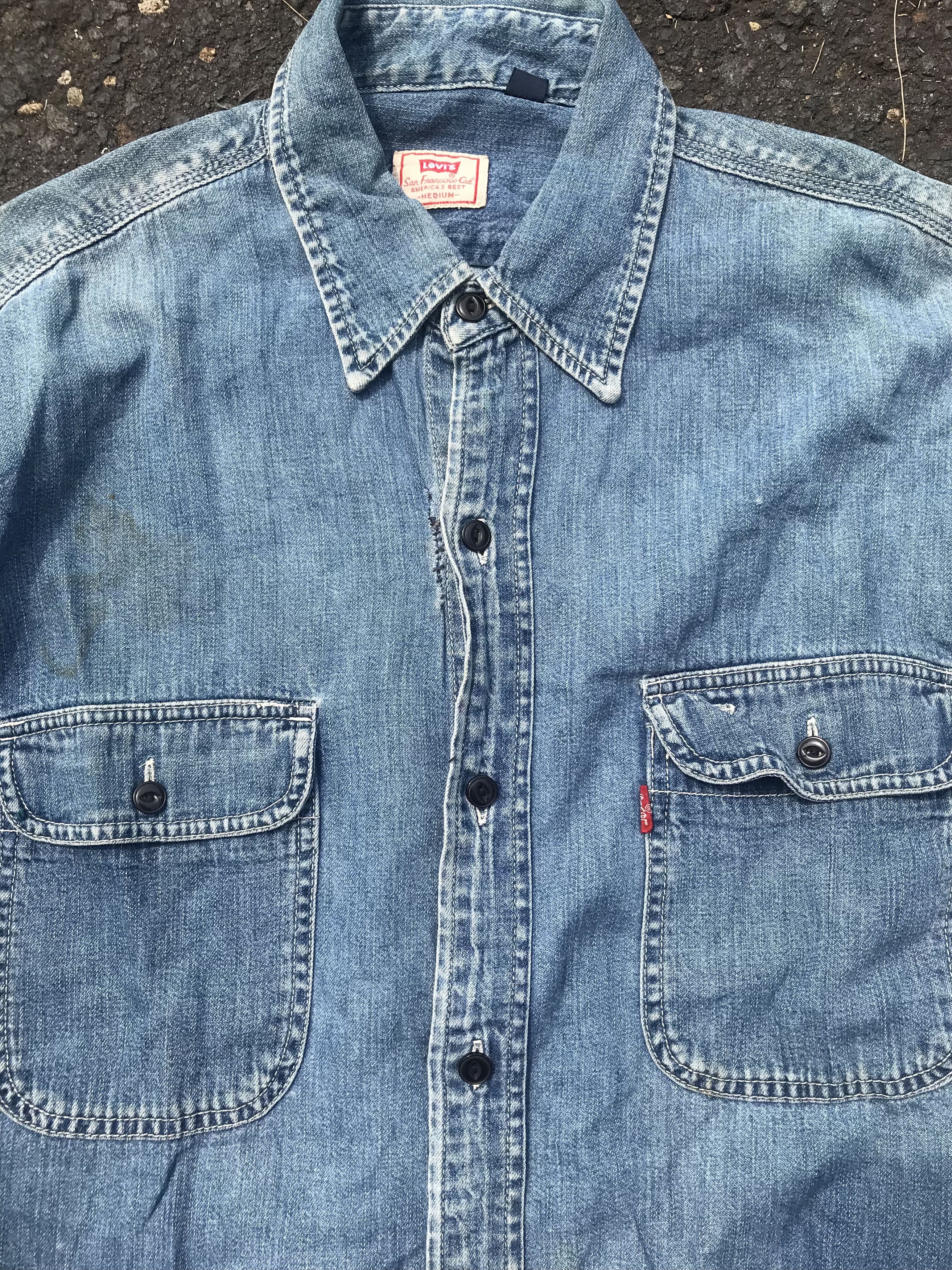 Levi's × Levi's Vintage Clothing Levi’s vintage denim longsleeve shirt Size US L / EU 52-54 / 3 - 3 Thumbnail