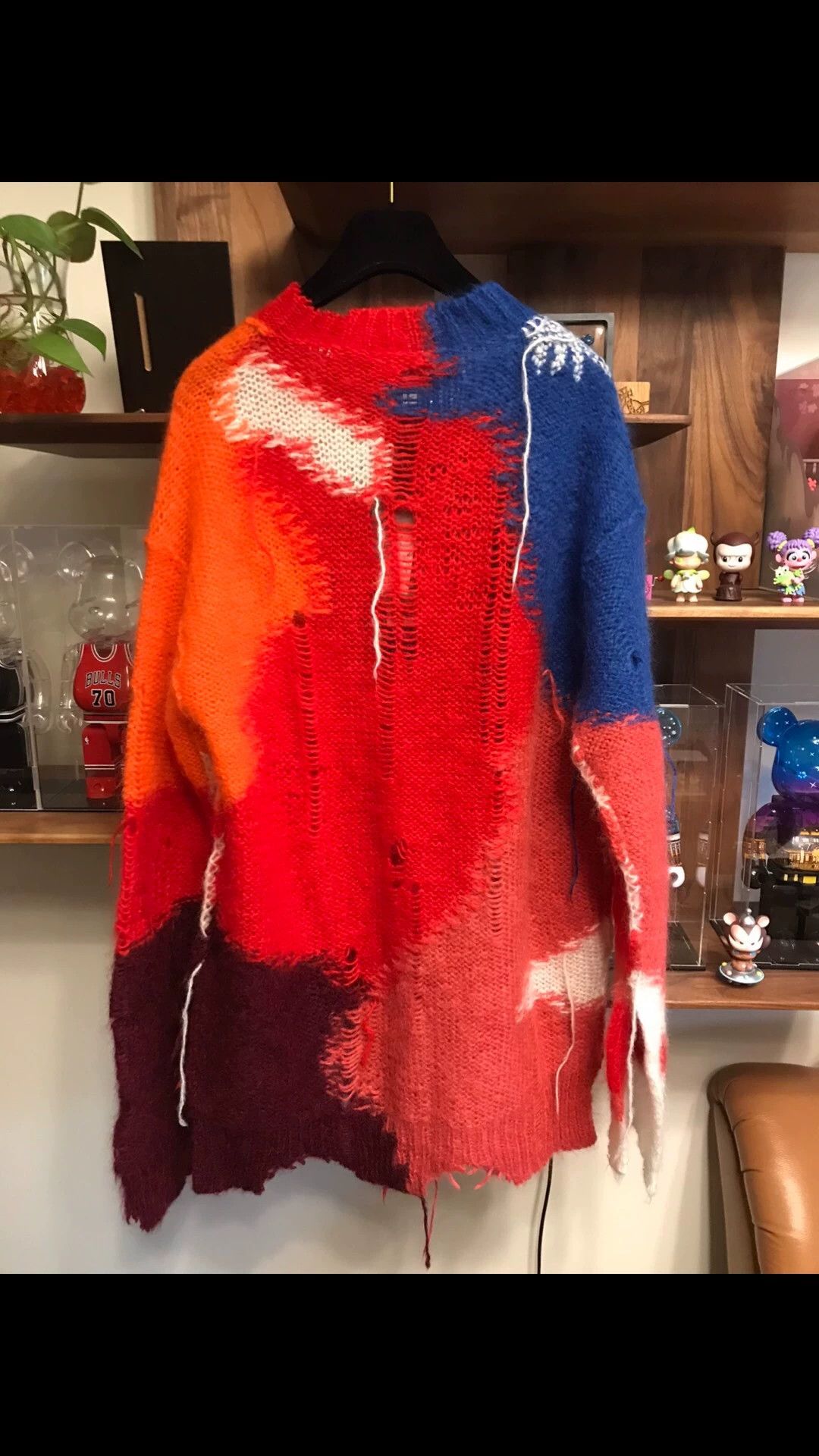 Alexander McQueen Alexander McQueen Ripped Tie-Dye Colorblock Sweater M Size US M / EU 48-50 / 2 - 2 Thumbnail