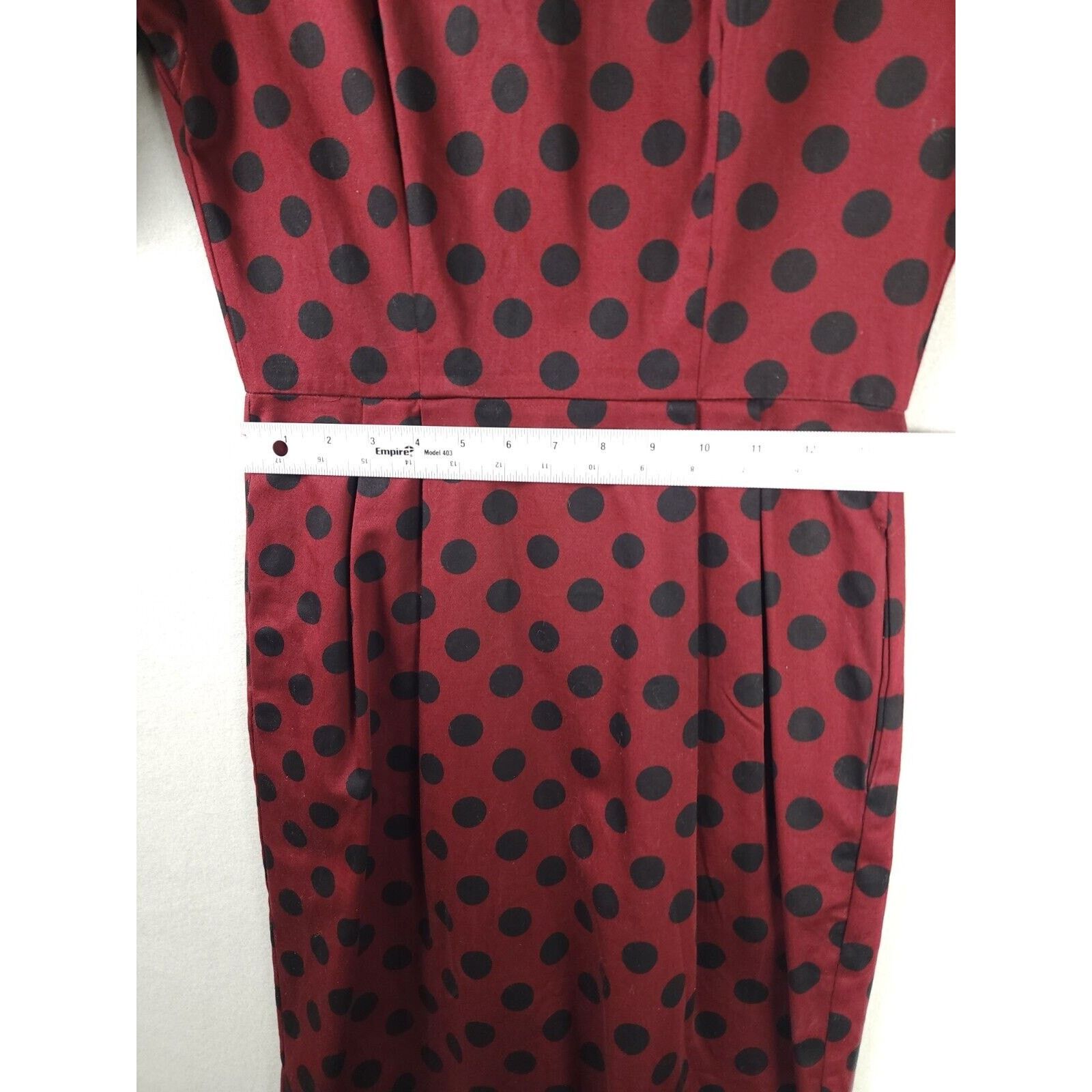 Asos ASOS Red & Black Dot Short Sleeve MIDI Dress Size 6 - Cotton Size M / US 6-8 / IT 42-44 - 5 Thumbnail