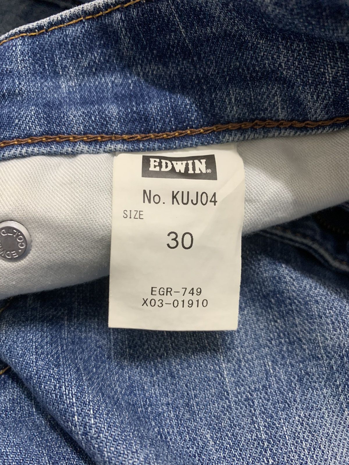 Japanese Brand Vintage Edwin Japanese Distressed Straight Fit Jeans Size US 32 / EU 48 - 16 Thumbnail