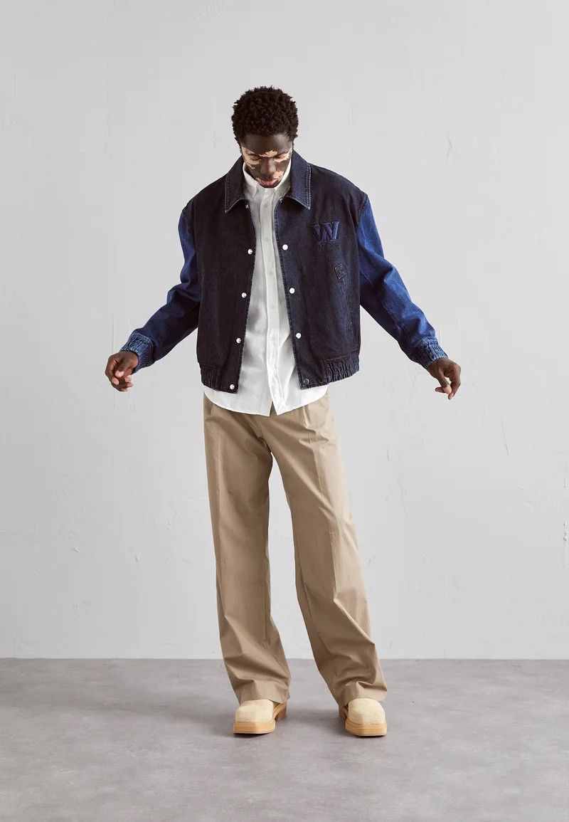 Wooyoungmi !DS! AW23 Wooyoungmi Navy Varsity Denim Jumper Jacket Size US L / EU 52-54 / 3 - 2 Thumbnail