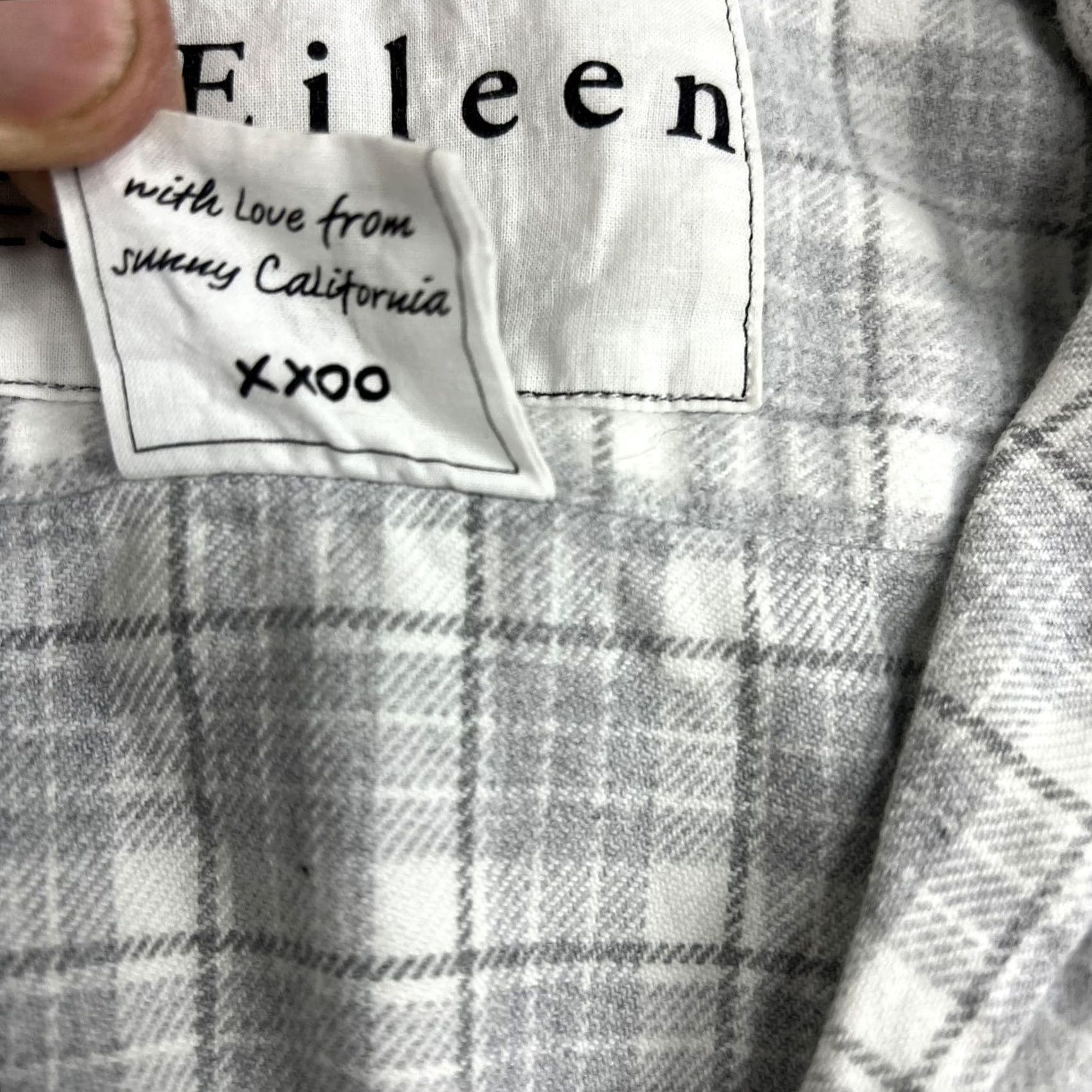 Frank & Eileen Frank & Eileen Shirt Womens XS Gray Plaid Italian Flannel Button Relaxed Eileen Size XS / US 0-2 / IT 36-38 - 4 Thumbnail