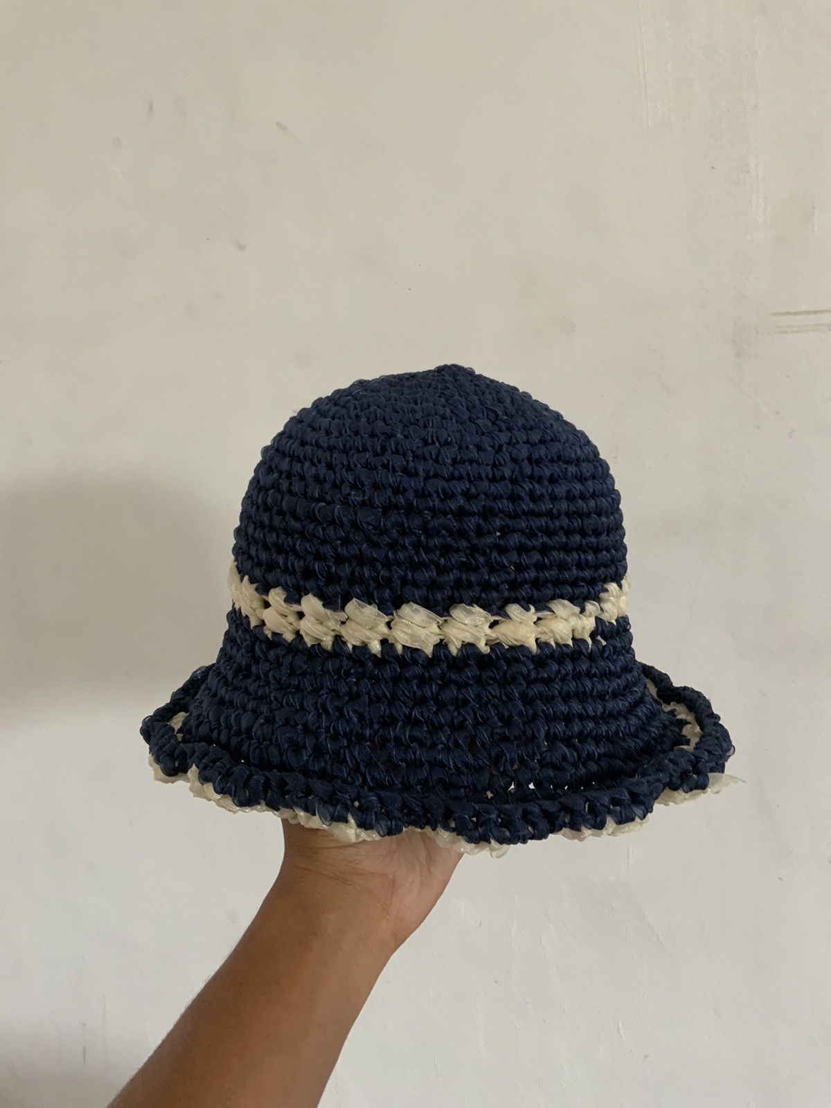 Japanese Brand Indigo White Outdoor Bucket Hat Size ONE SIZE - 1 Thumbnail