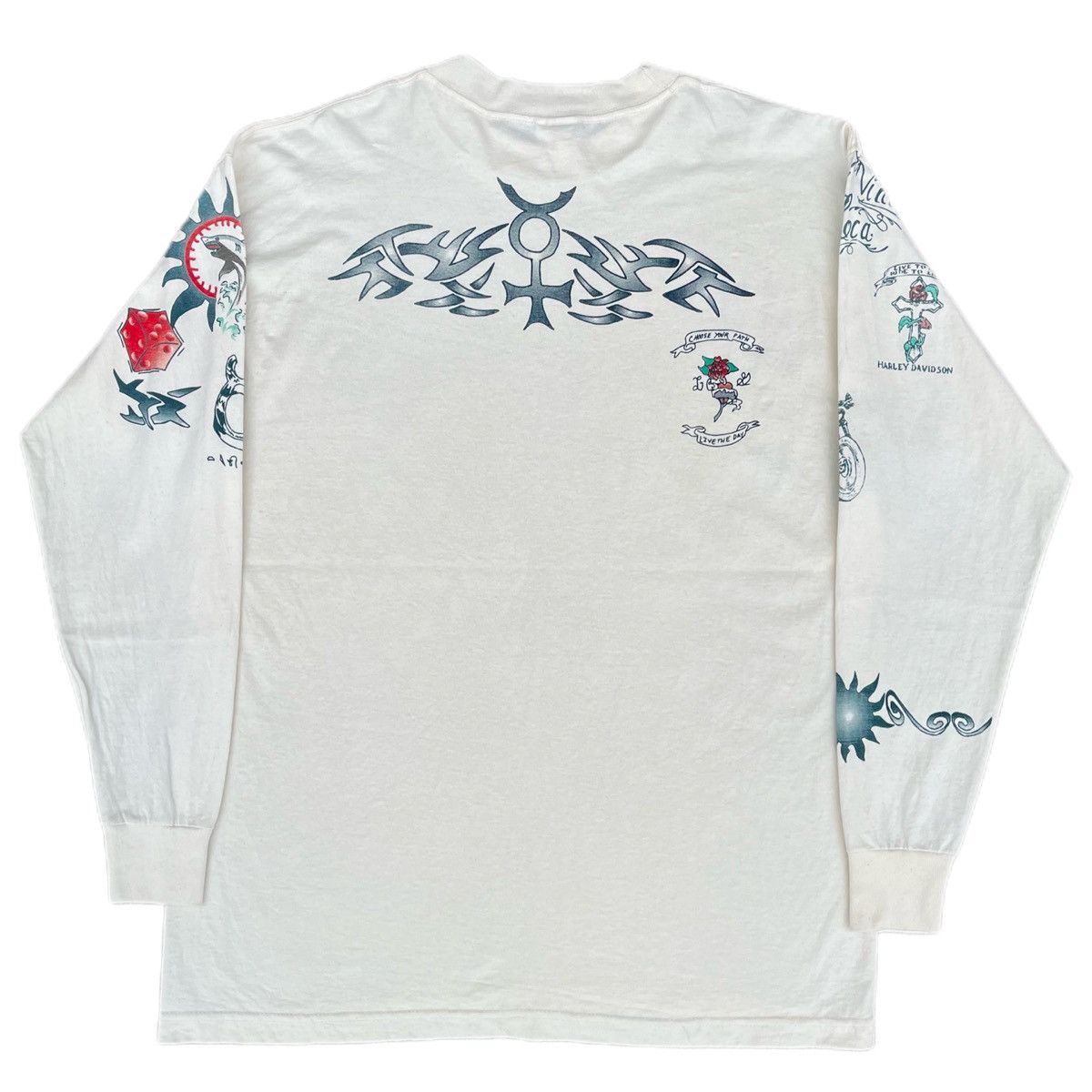 Vintage 90s Dennis Rodman Tattoo long Sleeve Tee Size US XL / EU 56 / 4 - 2 Thumbnail