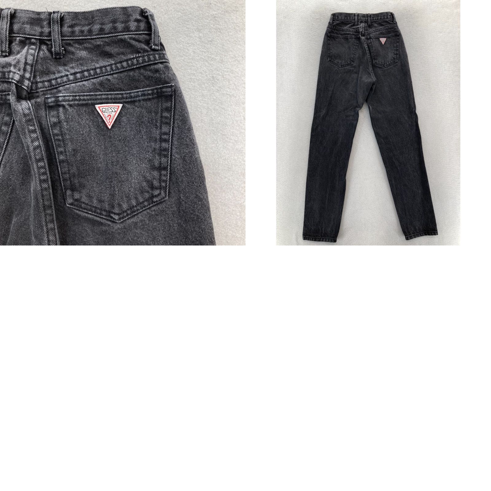 Guess VINTAGE GUESS Jeans Women's 28 Black Denim Tapered USA Hip Hop Georges Marciano Size 28" / US 6 / IT 42 - 9 Thumbnail