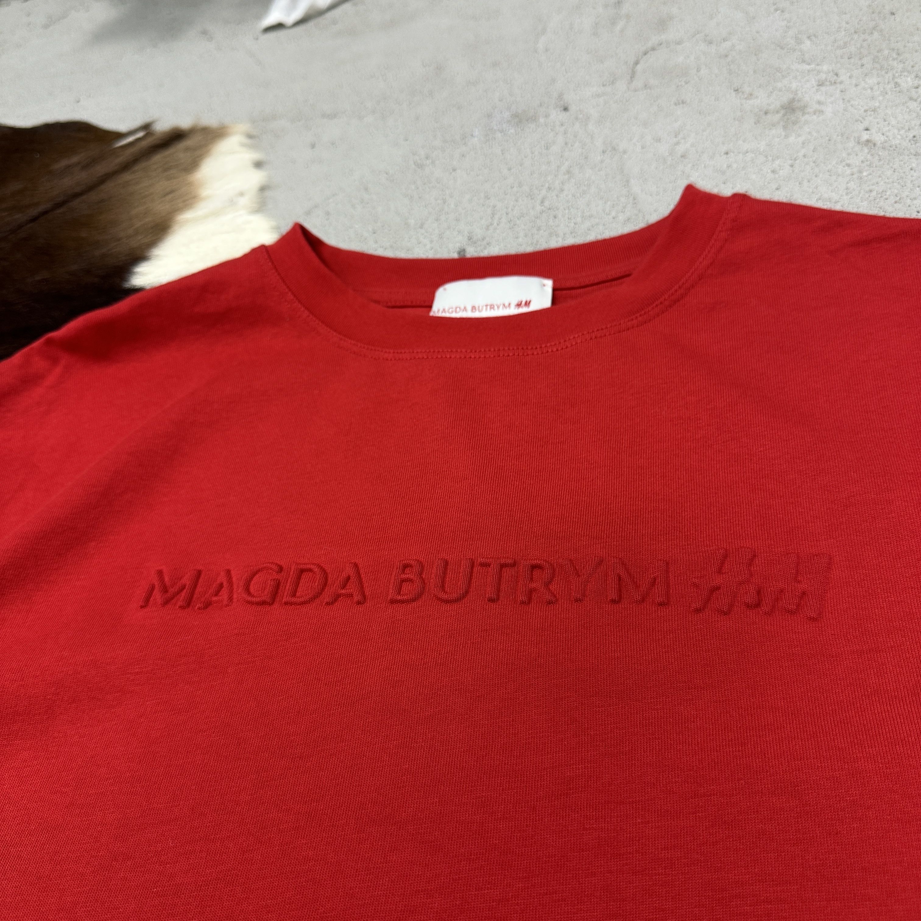 Magda Butrym Vintage Streetwear Magda Butrym Red T-shirt Y2K Size M / US 6-8 / IT 42-44 - 3 Thumbnail