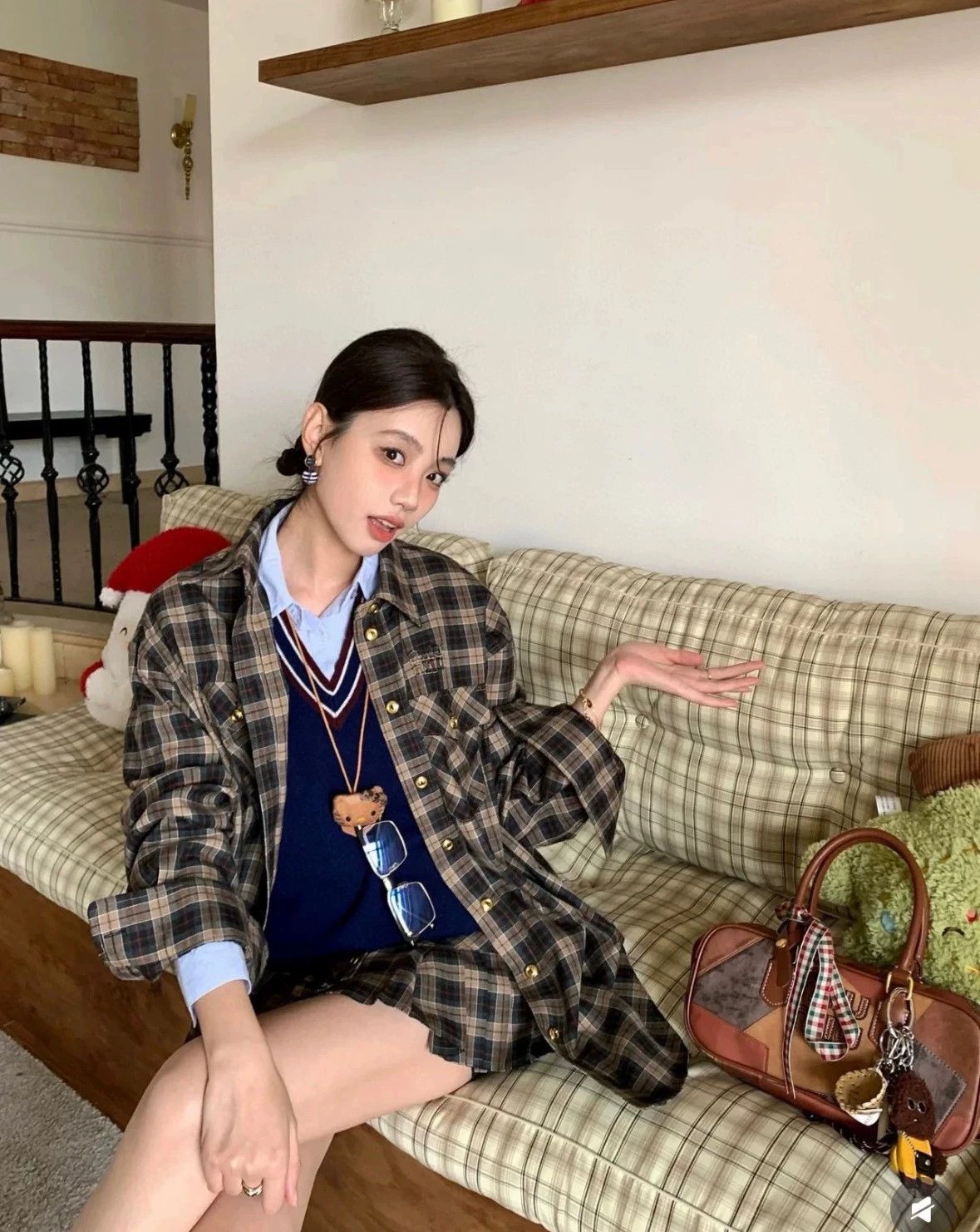 Miu Miu MIU MIU Women's New Check Shirt Size 36 Size XS / US 0-2 / IT 36-38 - 7 Thumbnail