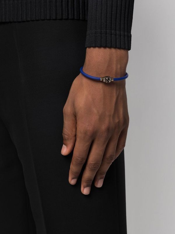 Alexander McQueen Alexander McQueen Rubber Skull Cord Bracelet Size ONE SIZE - 4 Thumbnail