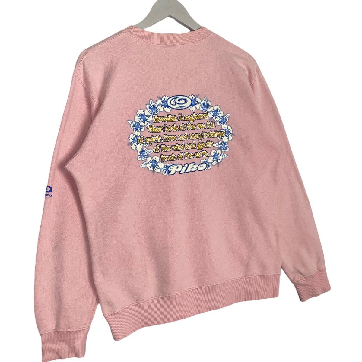 Vintage Vintage Piko Hawaiian Sweatshirt Crewneck Pink Size M Size M / US 6-8 / IT 42-44 - 7 Thumbnail