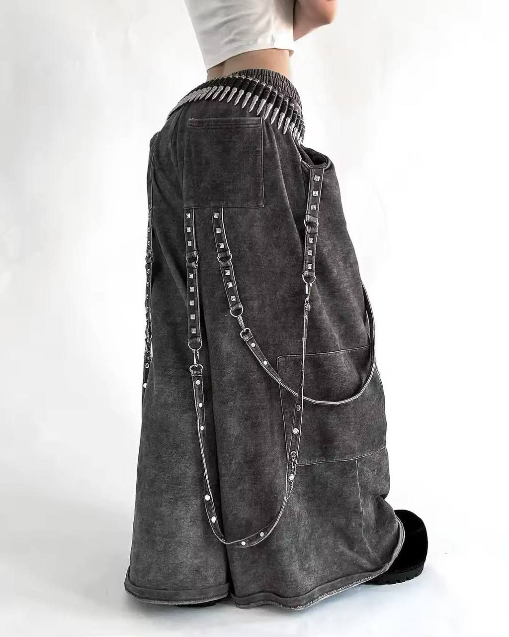 Japanese Brand × Vintage unisex jeans with straps Size US 36 / EU 52 - 1 Thumbnail
