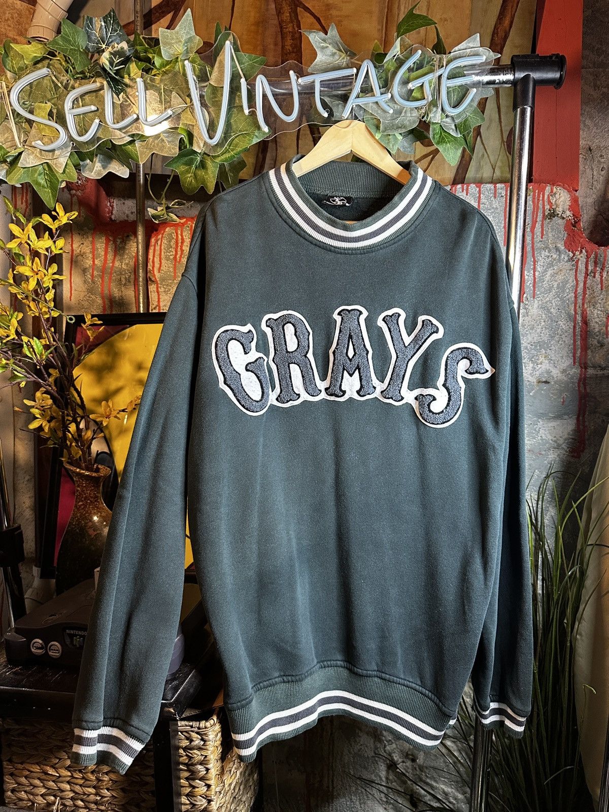 Vintage 1990 Homestead Grays Negro League Baseball Crewneck