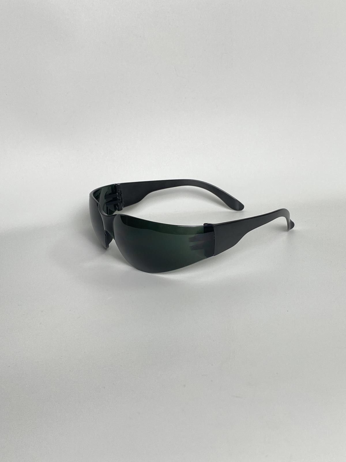 Japanese Brand Y2k Large Wide Safety Glasses Sunglasses Black Unisex OS Size ONE SIZE - 9 Thumbnail