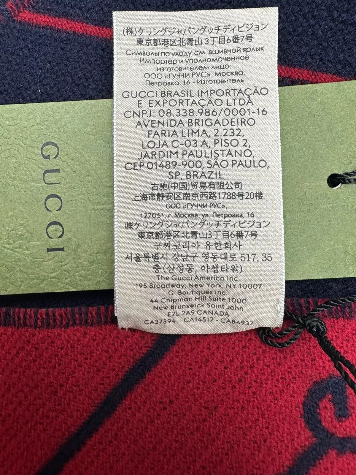 Gucci New Gucci Scarves Wool- 44x214cm Size ONE SIZE - 10 Thumbnail
