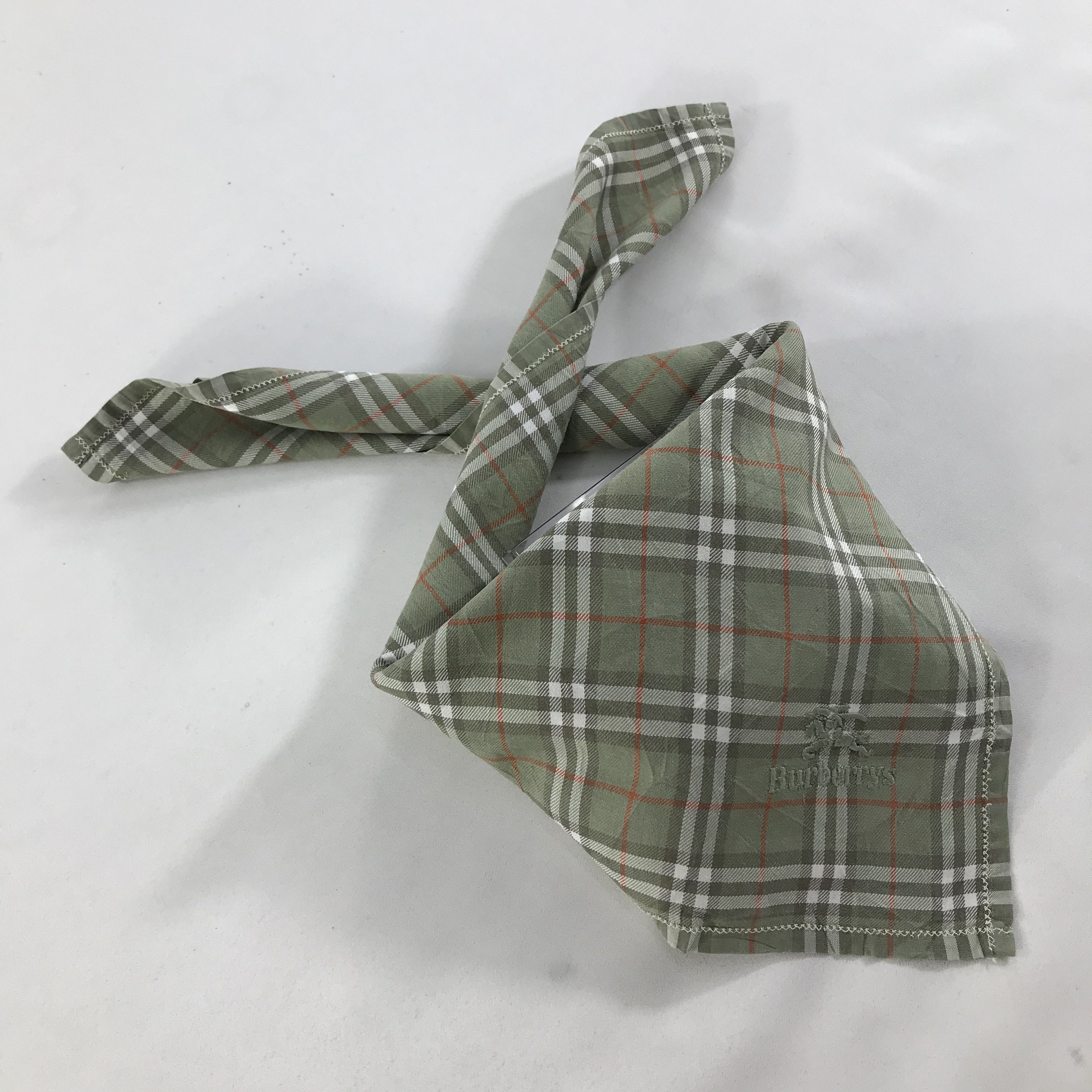 Burberry × Vintage Burberry Bandana / Handkerchief / Neckerchief - S1559 Size ONE SIZE - 4 Thumbnail