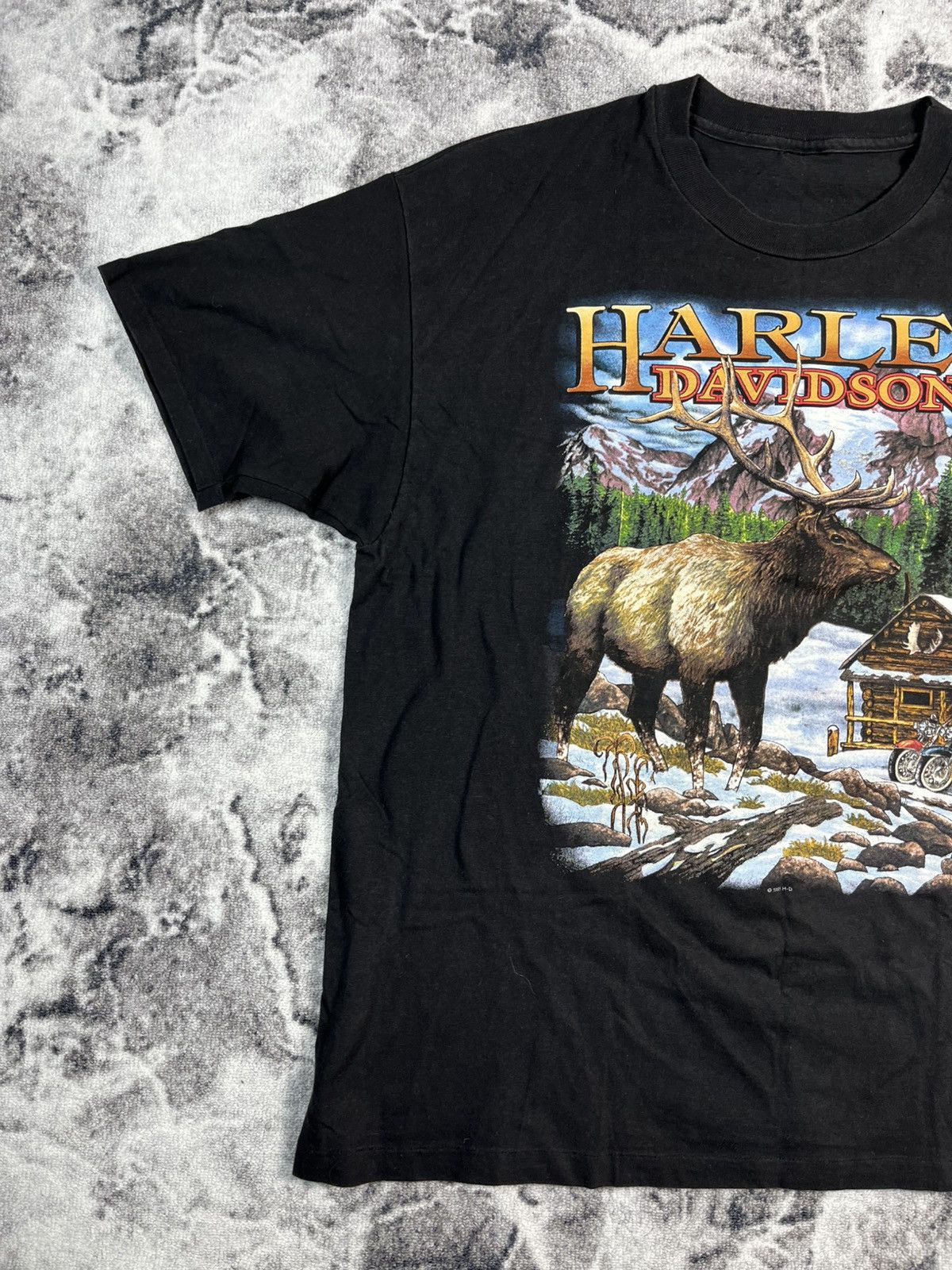 Harley Davidson Vintage 1995 Harley Davidson Elk Nature Graphic Tee Size US XL / EU 56 / 4 - 2 Thumbnail