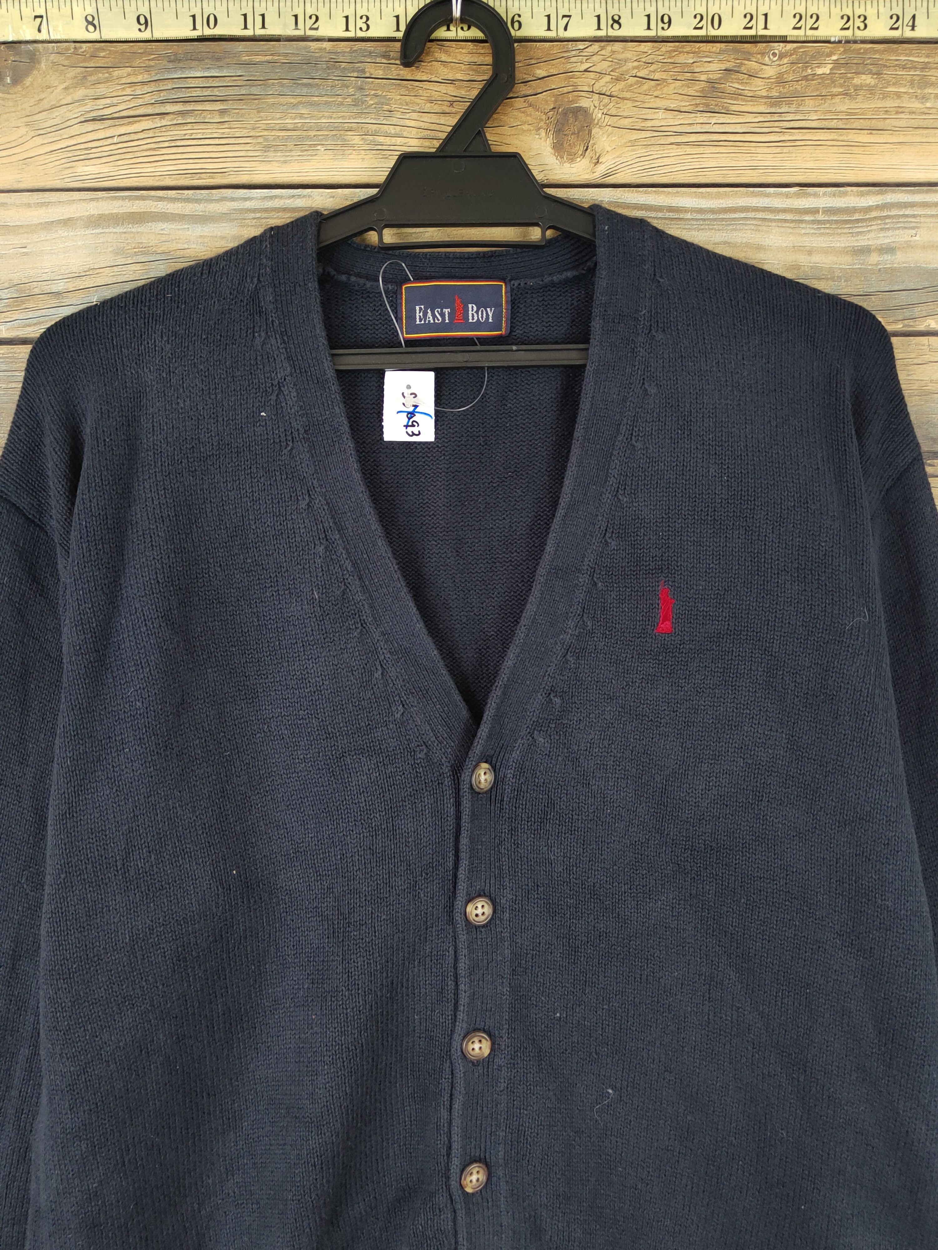 Homespun Knitwear × Japanese Brand East Boy Navy Knitwear Cardigan #W2020 Size US M / EU 48-50 / 2 - 2 Thumbnail
