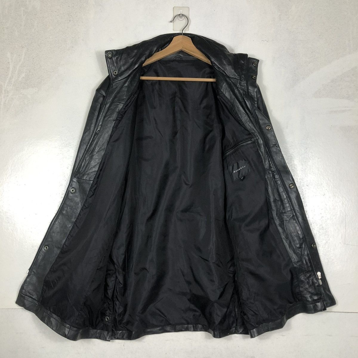 Japanese Brand 📌VINTAGE SOFT LEATHER BIKER JACKET NAUGHTY BIG POCKETS Size US L / EU 52-54 / 3 - 14 Thumbnail