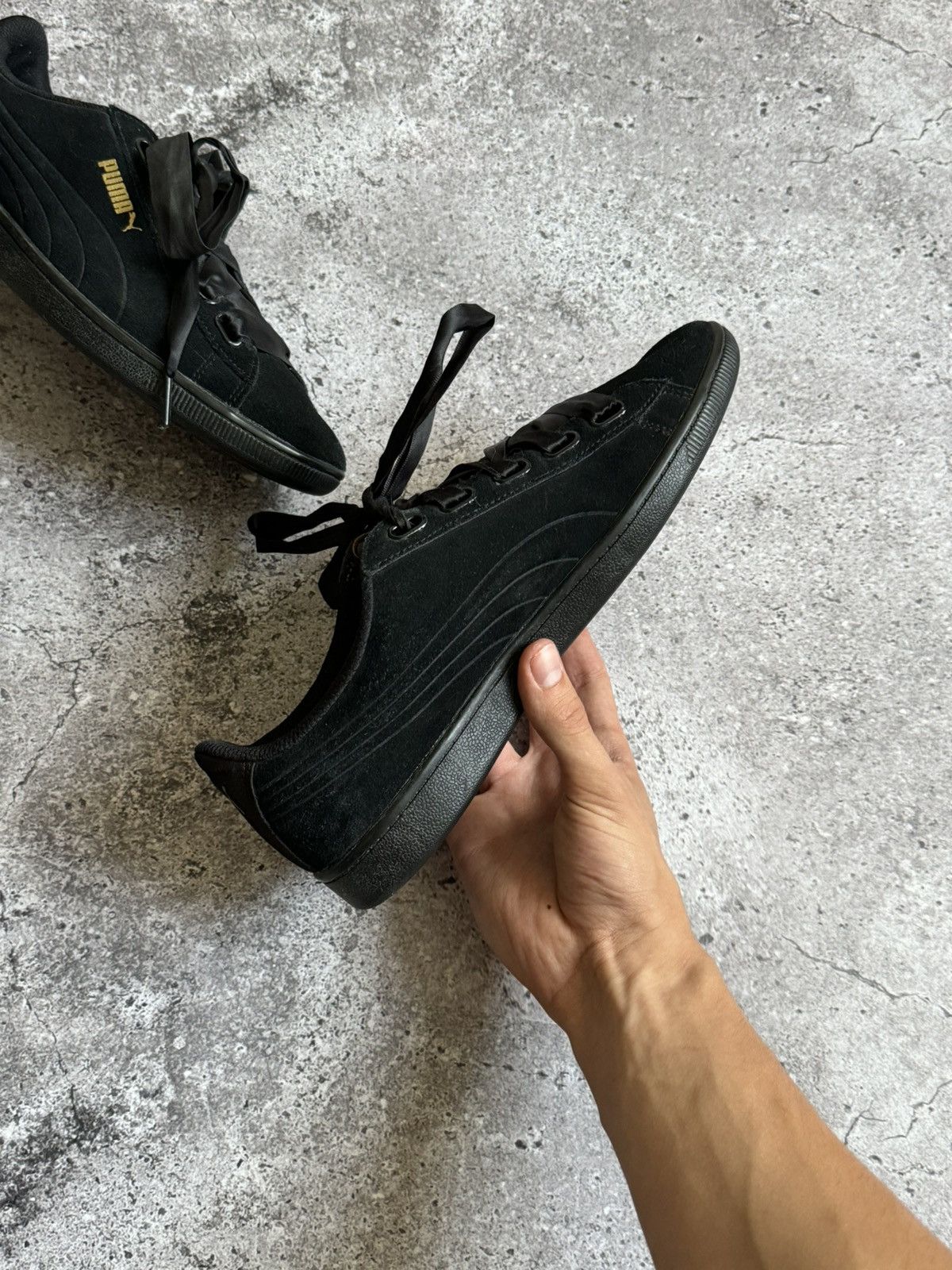 Puma × Vintage Vintage Puma Y2K black glamour sneakers shoes Size US 10.5 / IT 40.5 - 11 Thumbnail