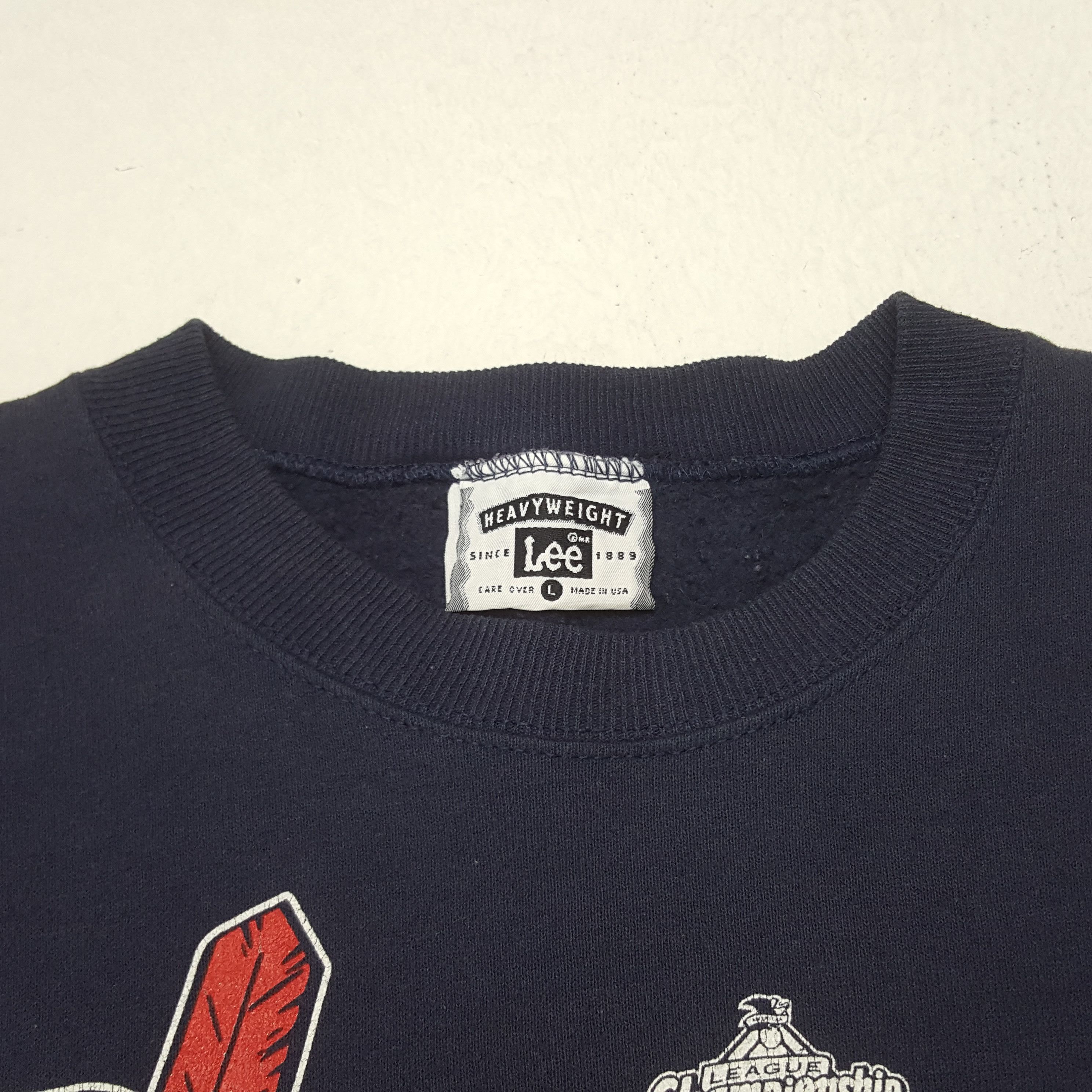 Lee × MLB × Vintage Vintage Cheveland Indians Baseball Team Sweatshirt C287N12 Size US L / EU 52-54 / 3 - 4 Thumbnail