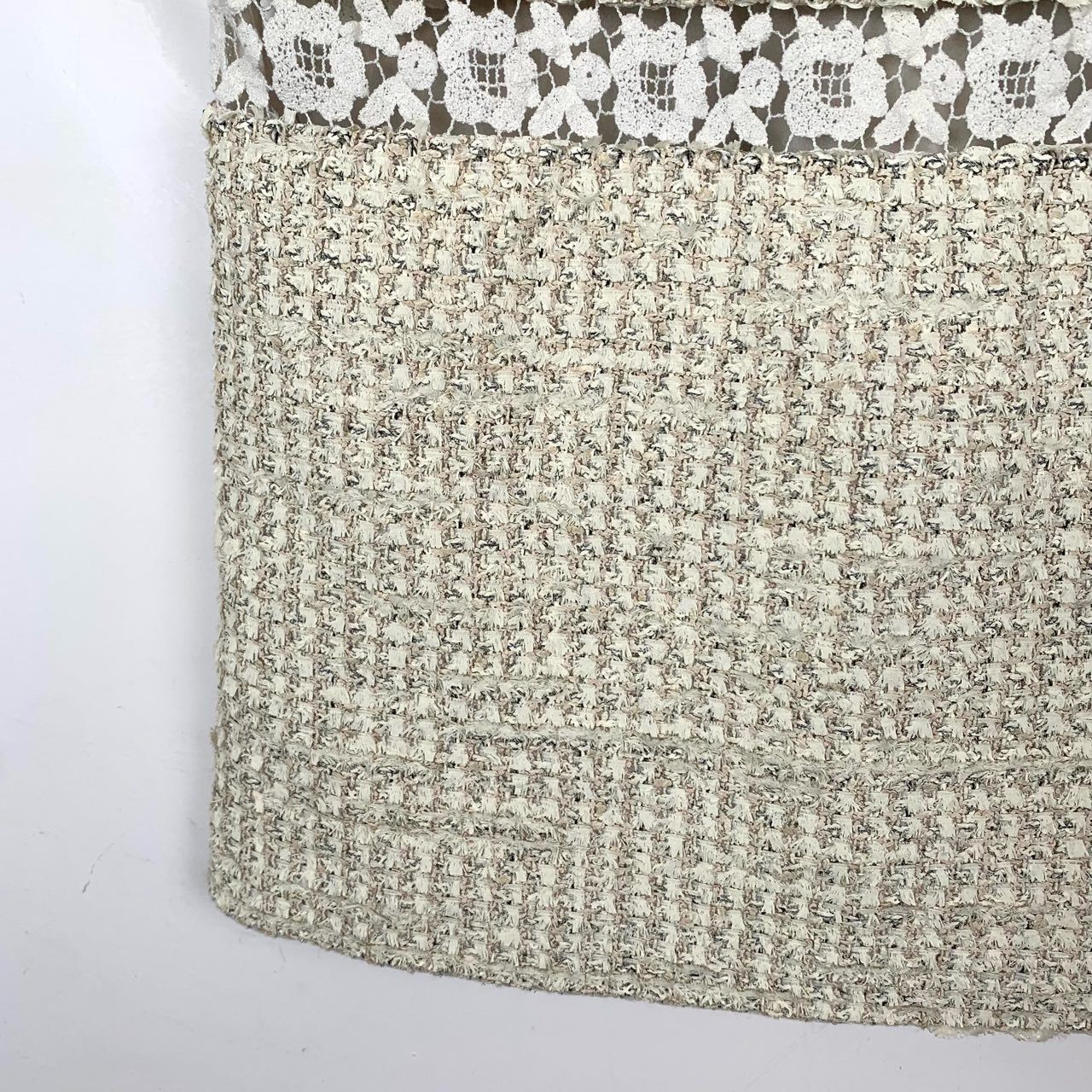 Chanel [Chanel] Logo Button Beige Tweed Classic Vest 36 Size XS / US 0-2 / IT 36-38 - 5 Thumbnail