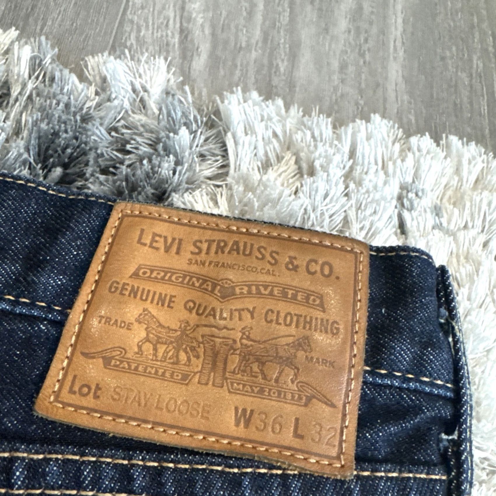 Levi's Levi’s Premium Quality Jeans Men’s Size 36x32 Straight Fit Dark Blue Denim Big E Size US 36 / EU 52 - 4 Thumbnail