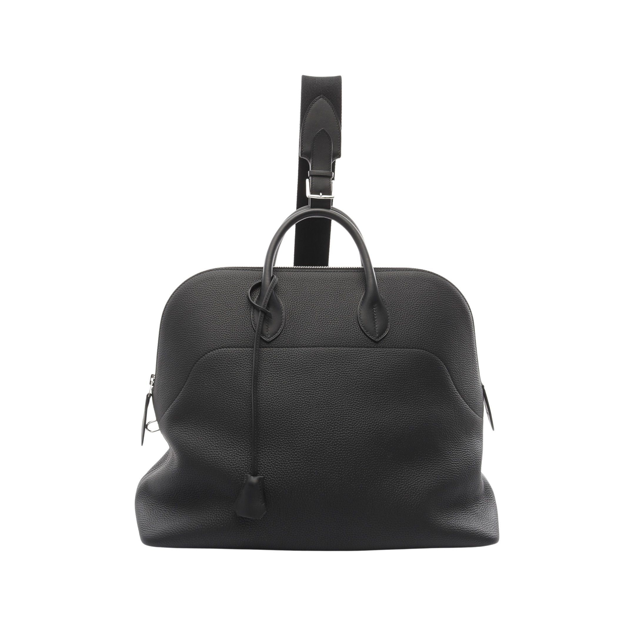 Hermes Hermes Bolide A Dos Backpack Rucksack Togo Black Silver Hardware Double Engraved Size ONE SIZE - 1 Thumbnail