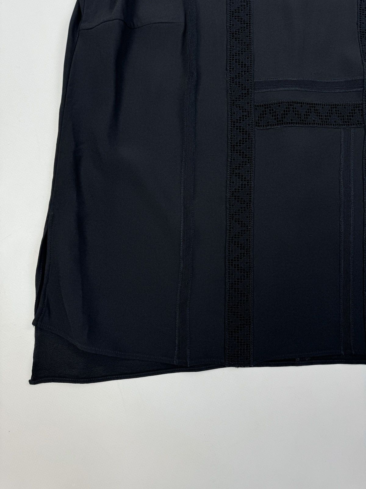 Akris × Designer AKRIS Punto Black Mesh Lace York Sleeveless Blouse Top Tank Size M / US 6-8 / IT 42-44 - 19 Thumbnail