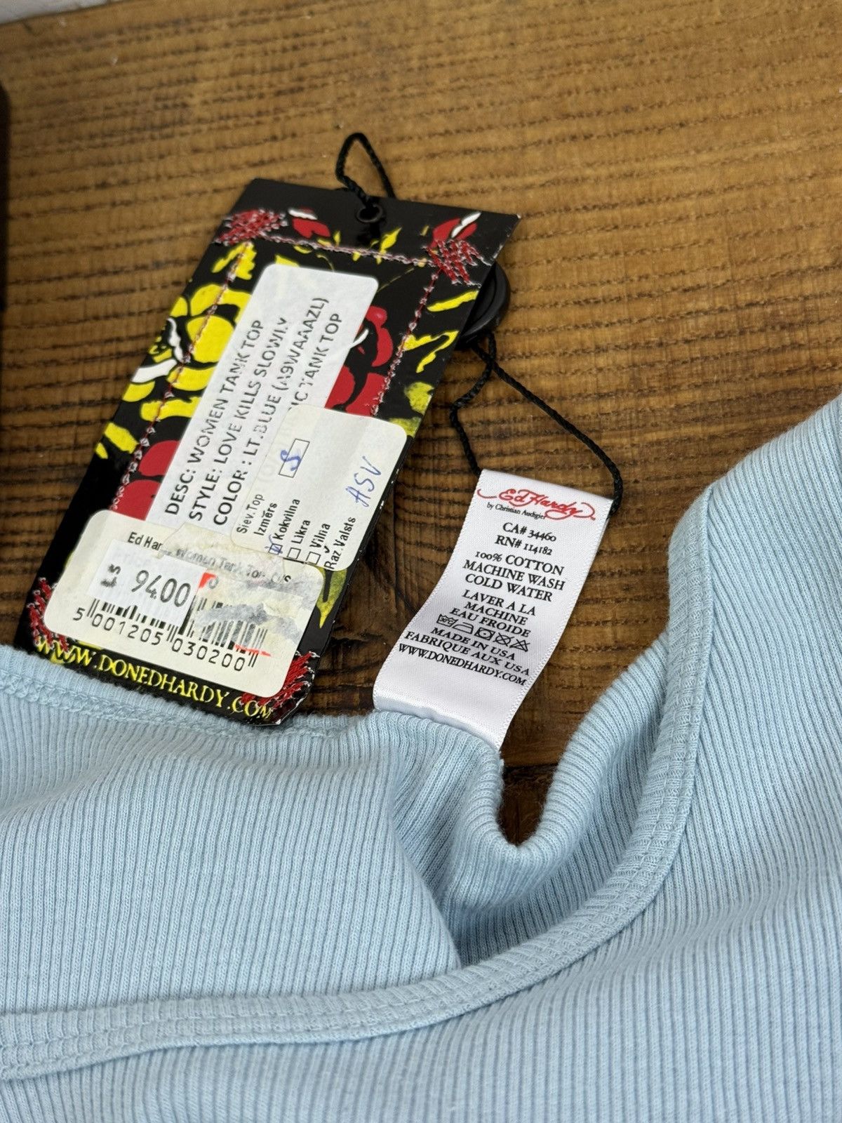 Christian Audigier BNWT Ed Hardy Audigier Love Kills Slowly Tank Top Blue Size M / US 6-8 / IT 42-44 - 7 Thumbnail