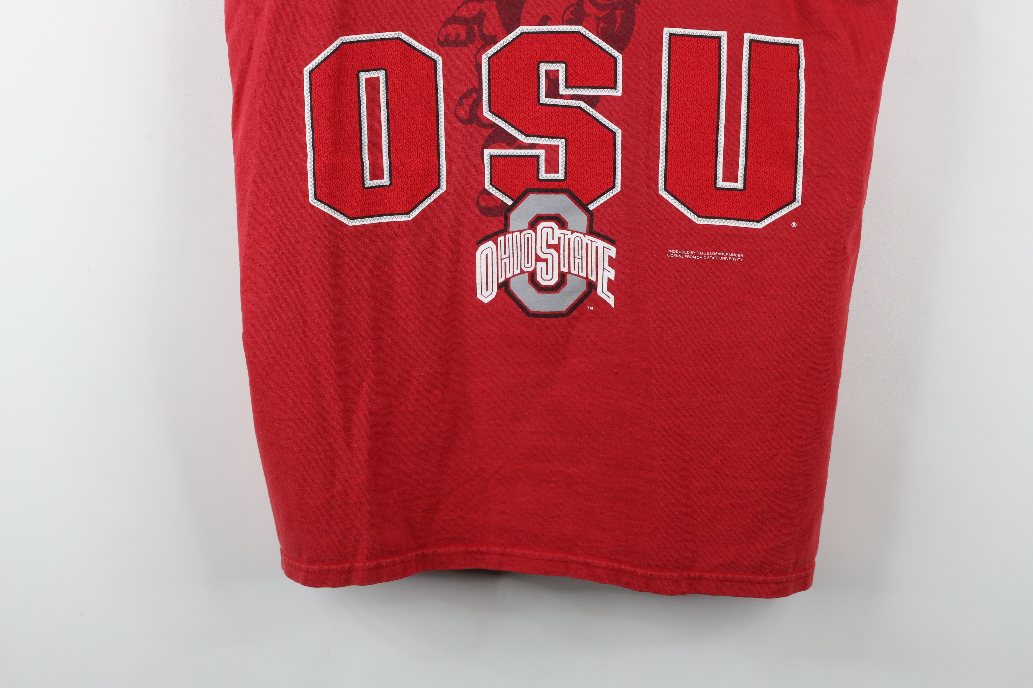 Vintage Vintage 90s Ohio State University Tank Top T-Shirt Red Size US L / EU 52-54 / 3 - 3 Thumbnail