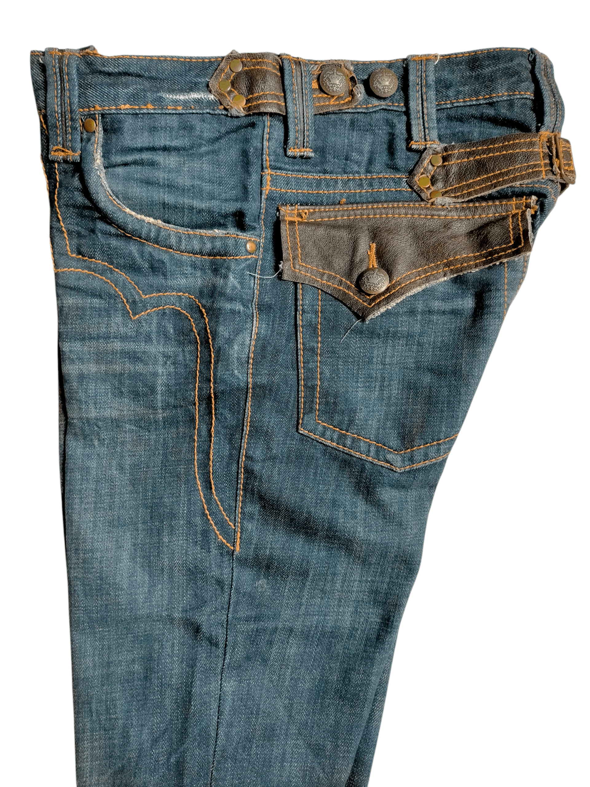 If Six Was Nine Ozz-First Pinball Japanese Flare Leather Cotton Boot cut Size US 30 / EU 46 - 5 Thumbnail