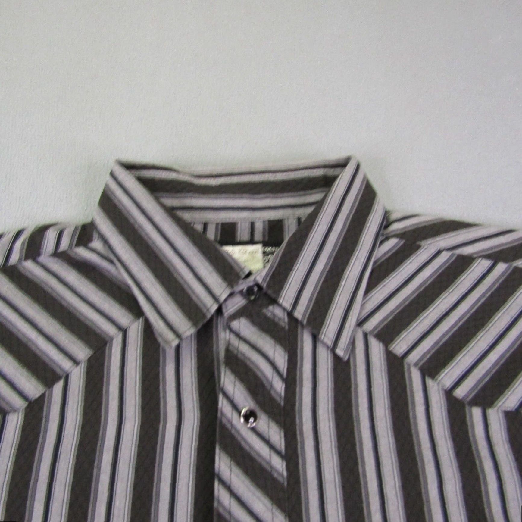 Wrangler VINTAGE Wrangler Shirt Men XL Casual Western Cowboy Striped Long Sleeve Button-Up Gray Size US XL / EU 56 / 4 - 2 Thumbnail
