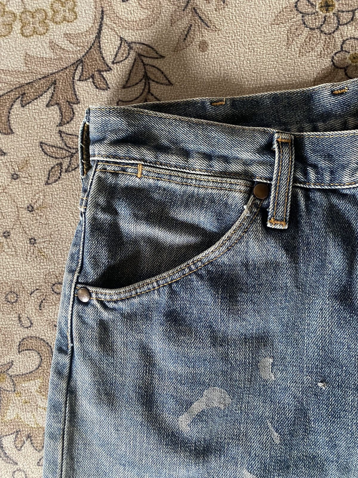 Vintage Vintage Wrangler Distressed Paint Style Denim Size US 29 - 4 Thumbnail